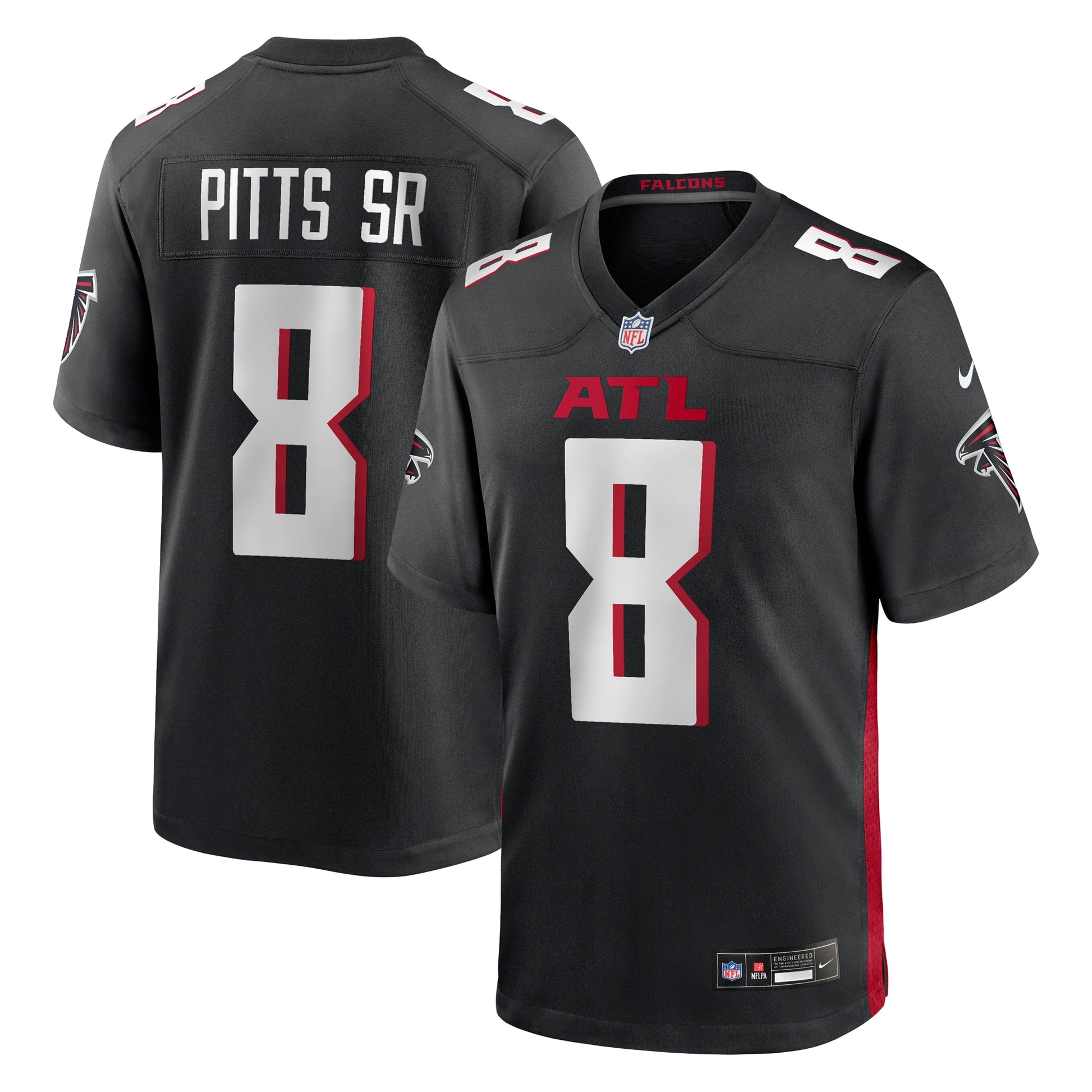 Kyle Pitts Sr. Atlanta Falcons Nike Team  Game Jersey - Black