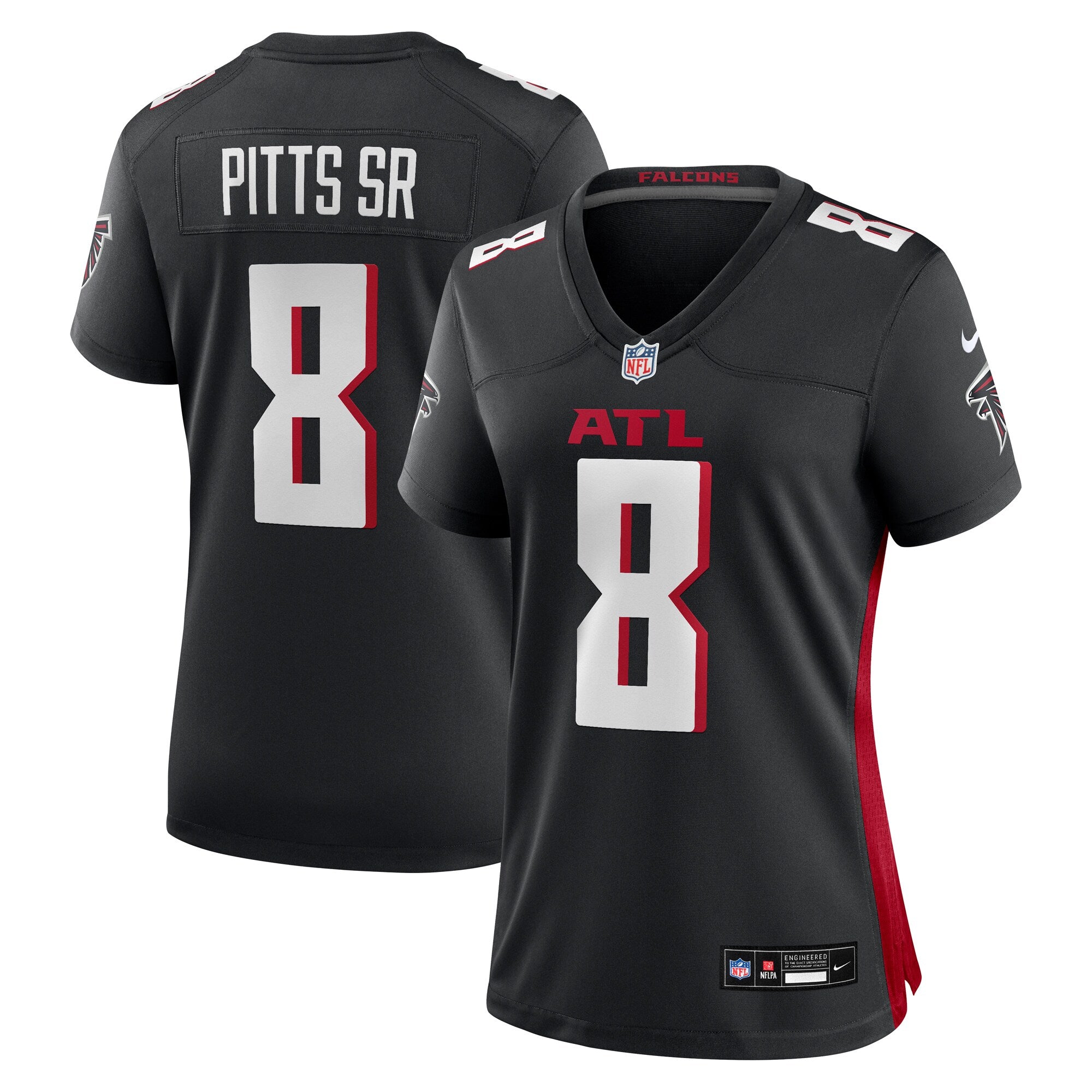 Kyle Pitts Sr. Atlanta Falcons Nike Women's  Game Jersey -  Black