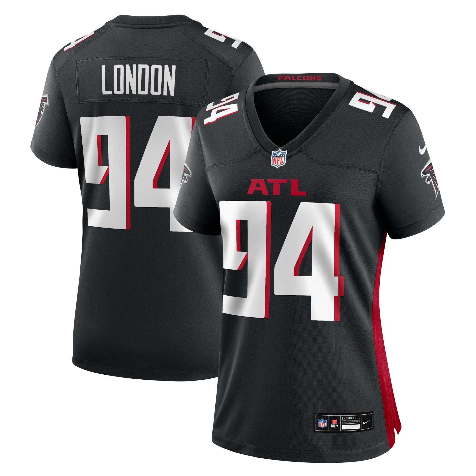 LaCale London Atlanta Falcons Nike Women's Team Game Jersey -  Black
