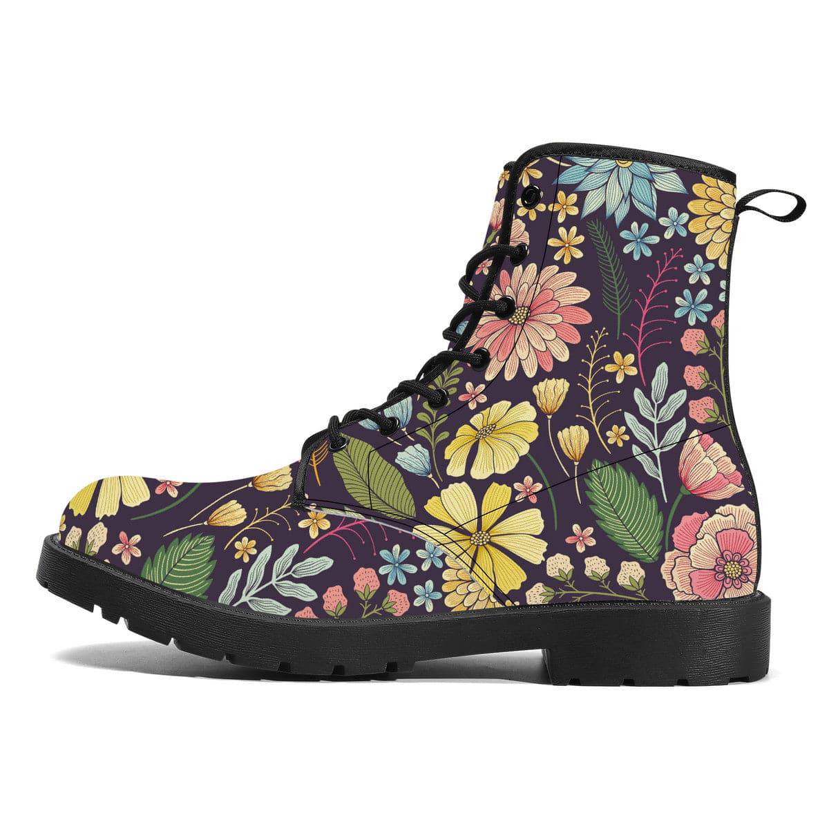 Vintage Botanical Vegan Leather Boots