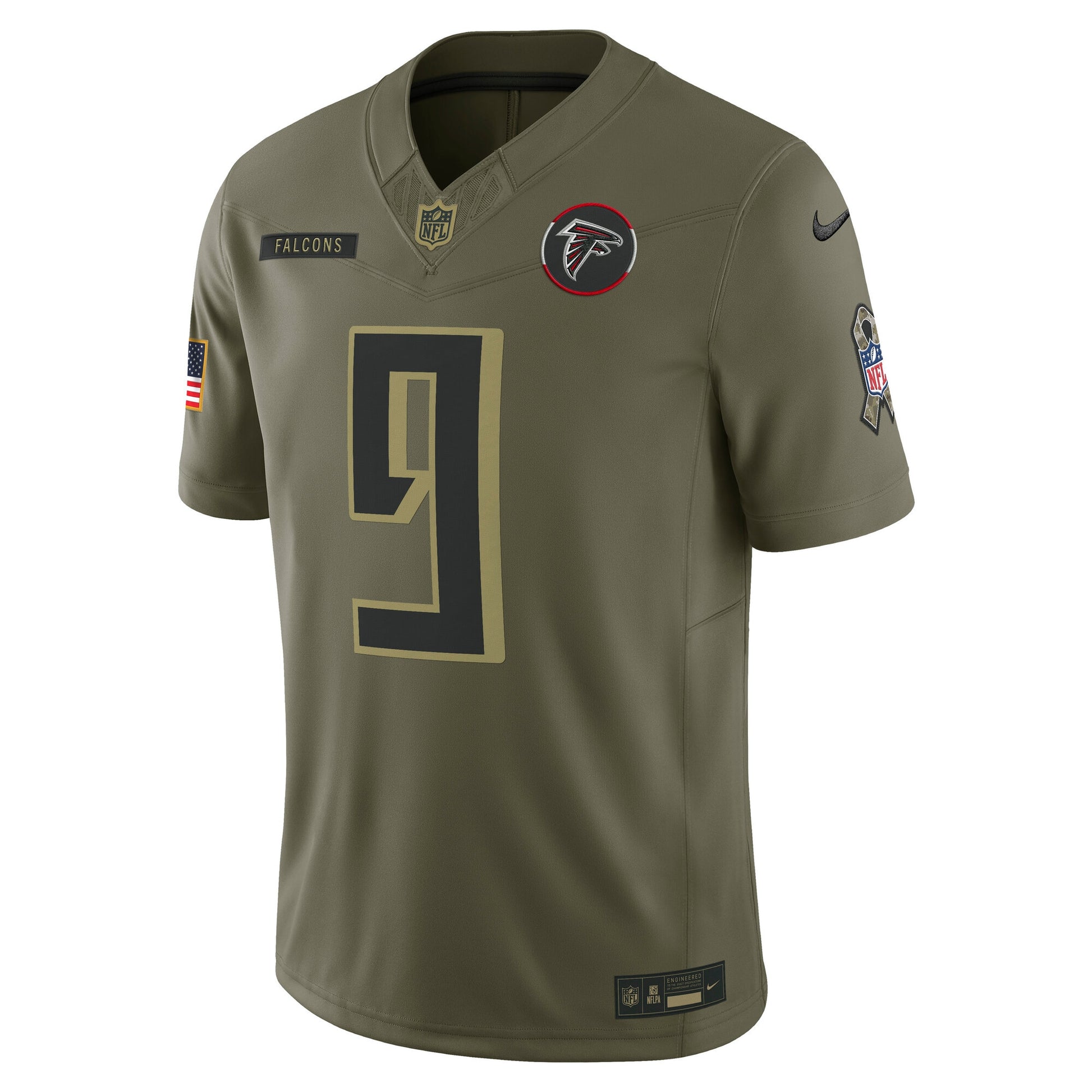 Michael Penix Jr. Atlanta Falcons Nike 2025 Salute to Service Limited Jersey - Olive