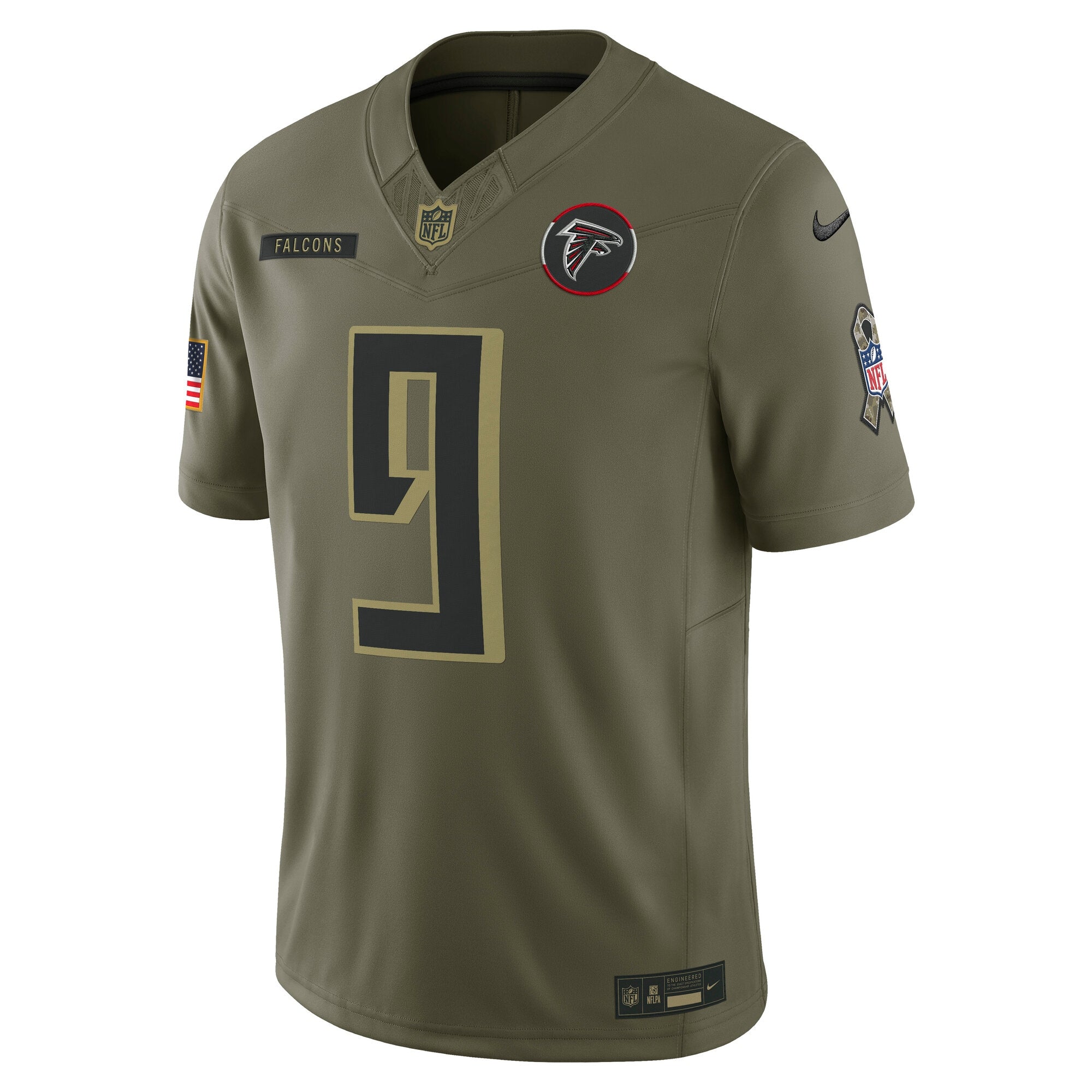 Michael Penix Jr. Atlanta Falcons Nike 2025 Salute to Service Limited Jersey - Olive