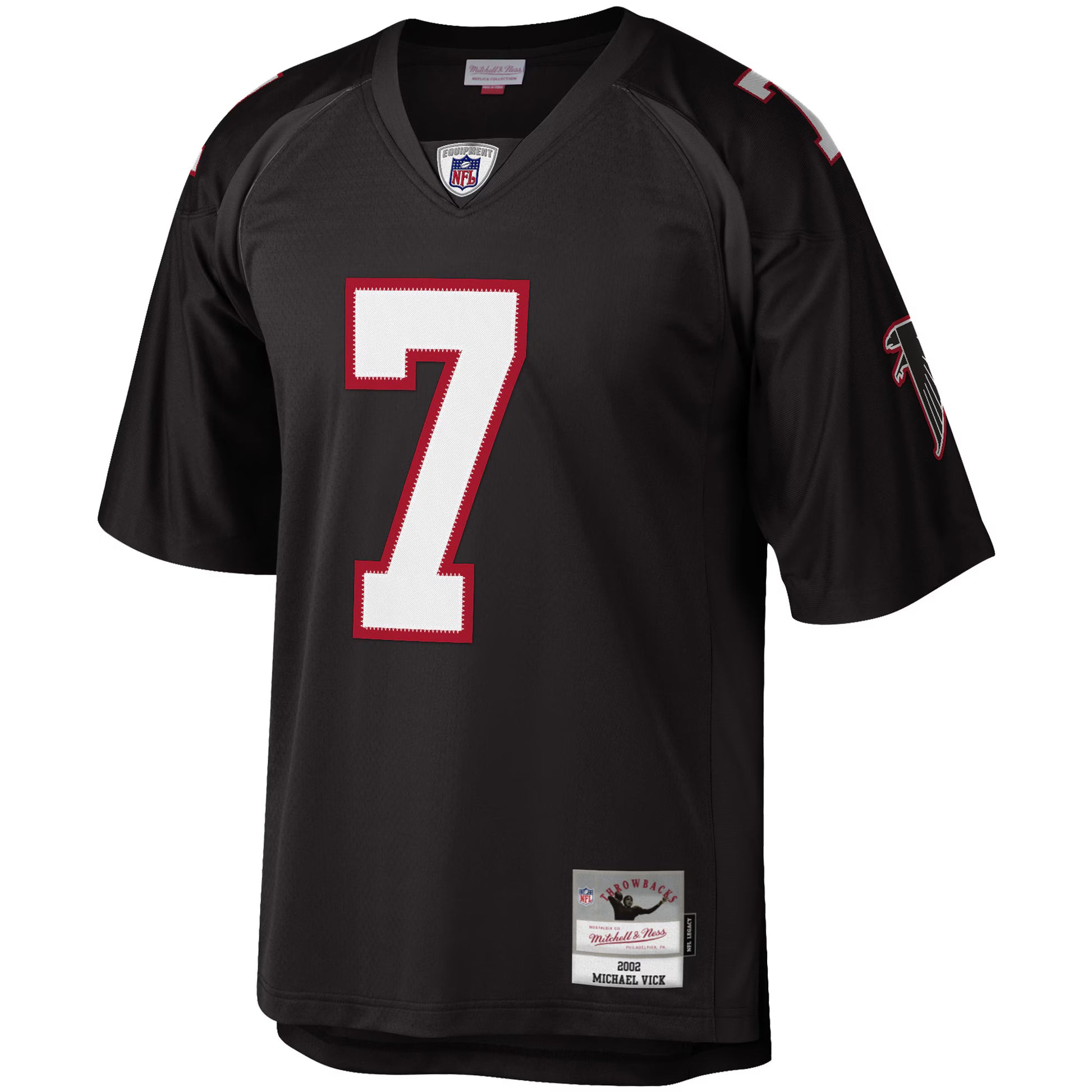 Michael Vick Atlanta Falcons Mitchell &amp; Ness Big &amp; Tall 2002 Retired Player Replica Jersey - Black