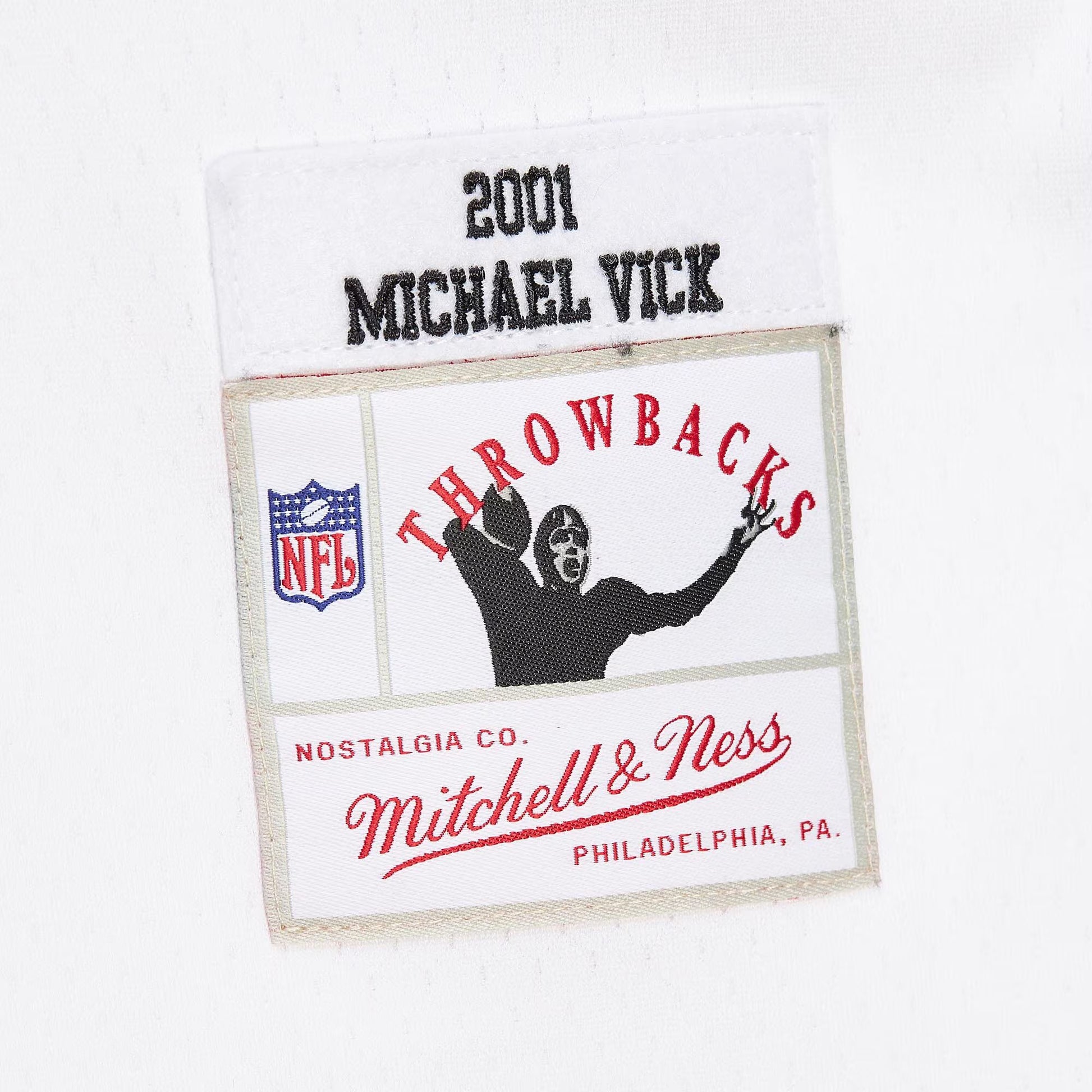 Michael Vick Atlanta Falcons Mitchell &amp; Ness Player Name &amp; Number Hoodie Legacy Jersey - White
