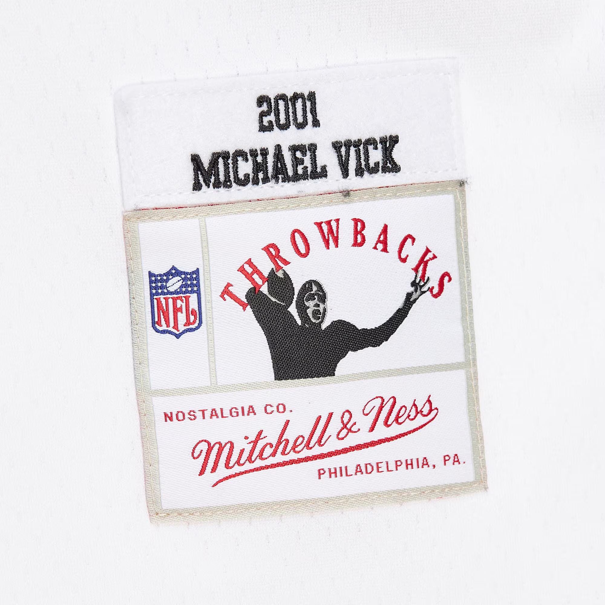 Michael Vick Atlanta Falcons Mitchell &amp; Ness Player Name &amp; Number Hoodie Legacy Jersey - White