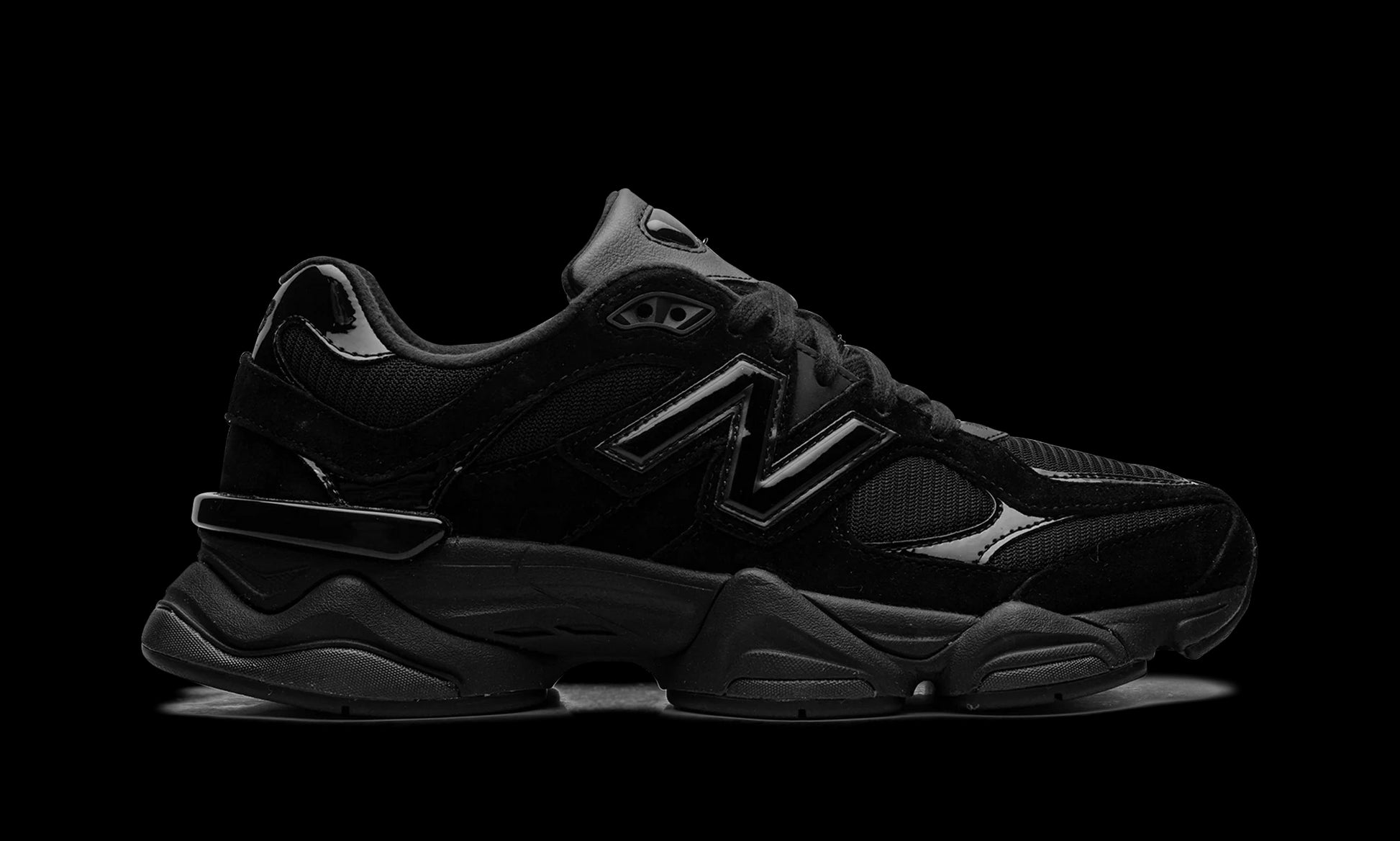New Balance 9060 "Triple Black Patent" U9060ZBO