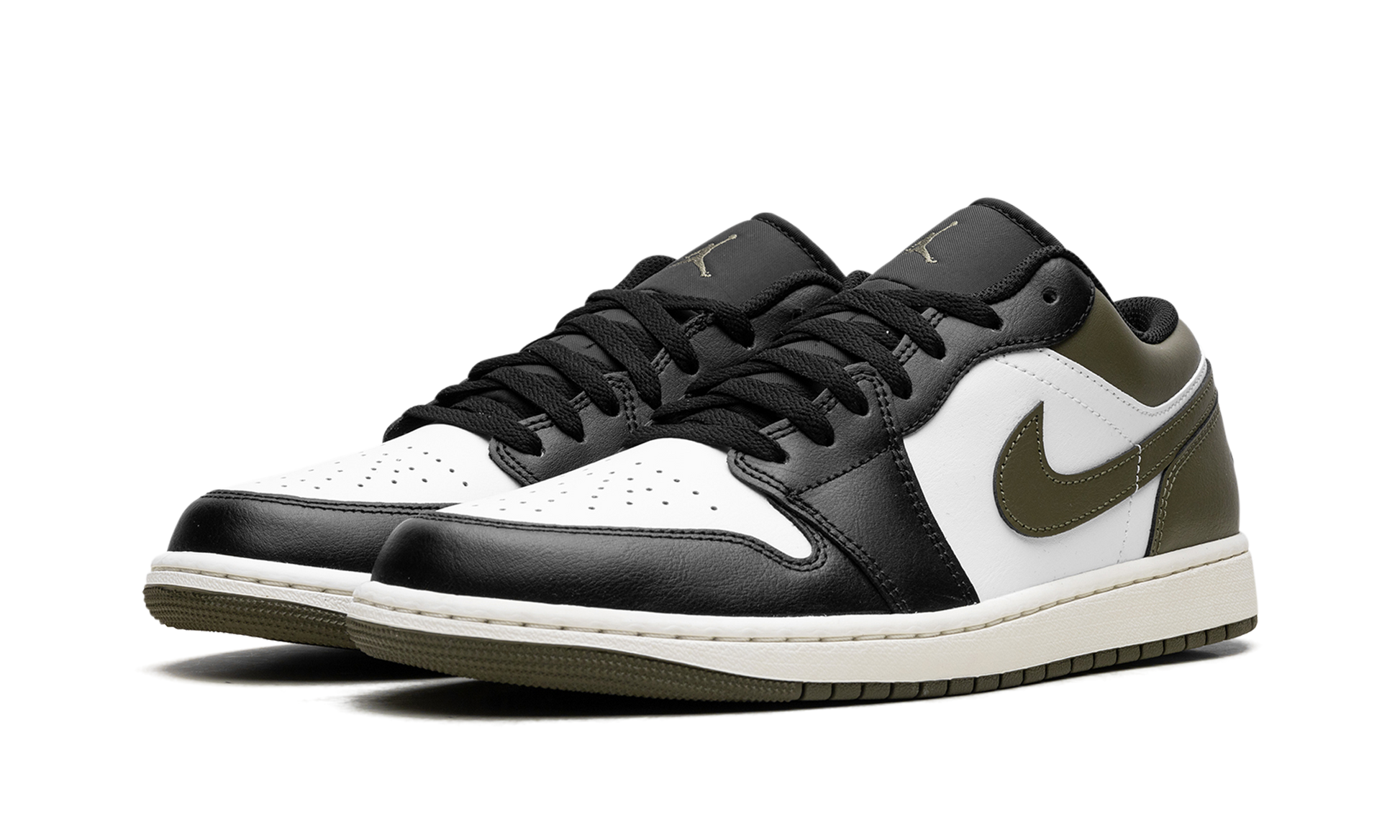 Nike Air Jordan 1 Low "Black Toe Medium Olive" 553558 092