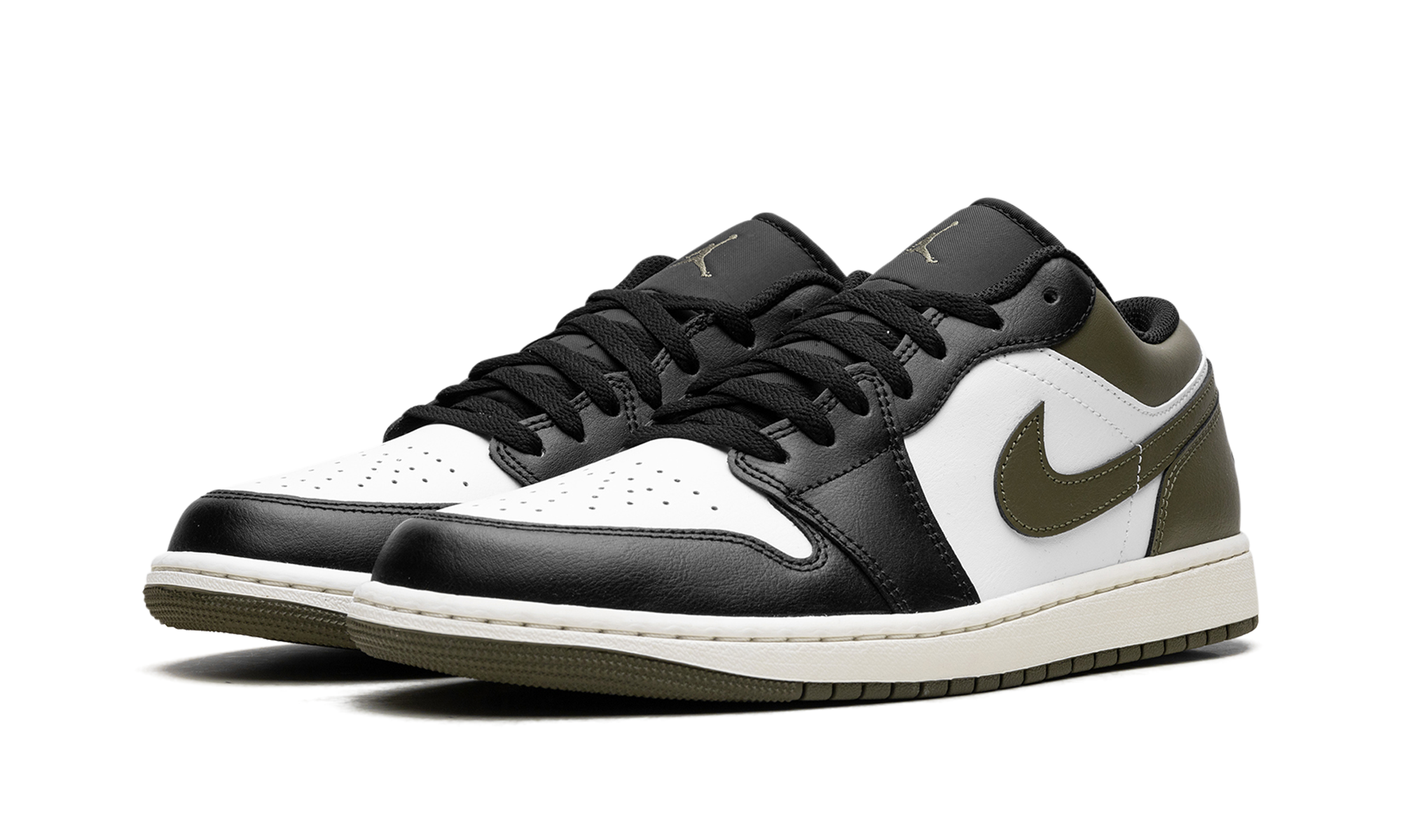 Nike Air Jordan 1 Low "Black Toe Medium Olive" 553558 092