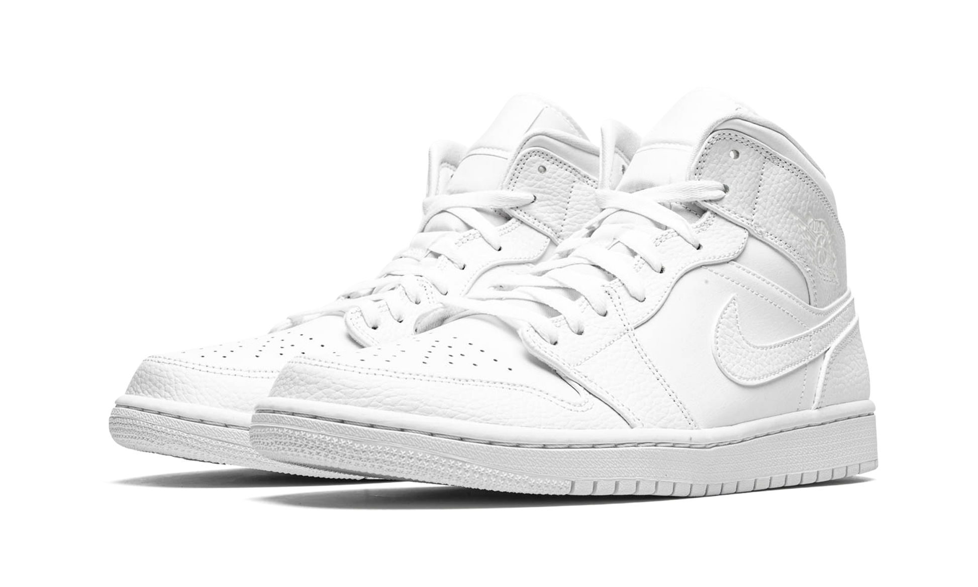 Nike Air Jordan 1 Mid "Triple White" 554724 130