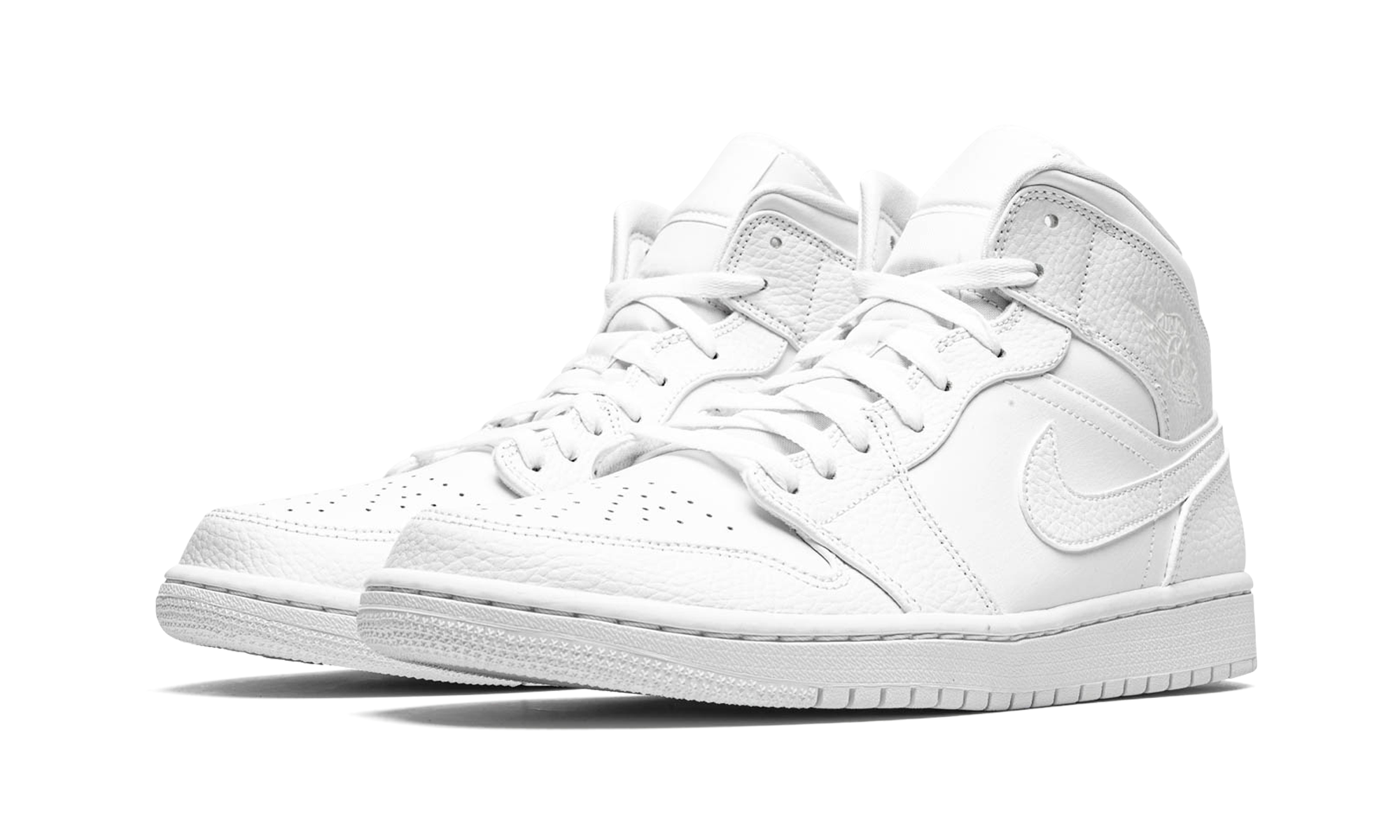Nike Air Jordan 1 Mid "Triple White" 554724 130