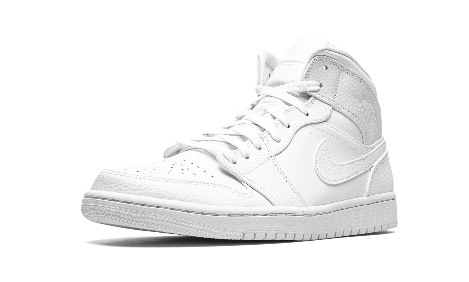 Nike Air Jordan 1 Mid "Triple White" 554724 130