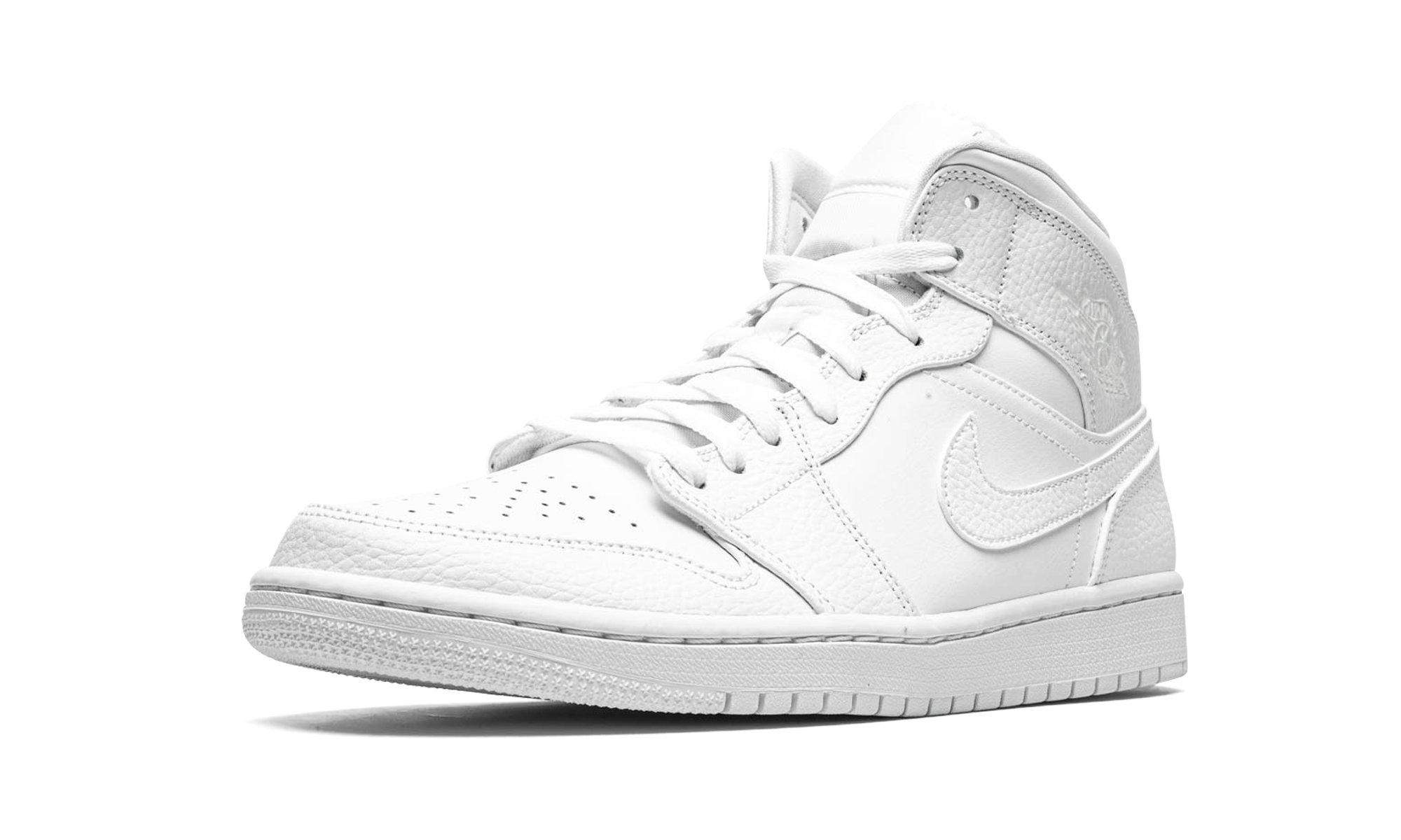 Nike Air Jordan 1 Mid "Triple White" 554724 130