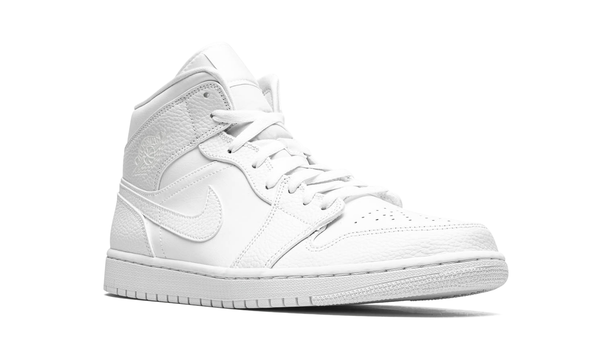 Nike Air Jordan 1 Mid "Triple White" 554724 130