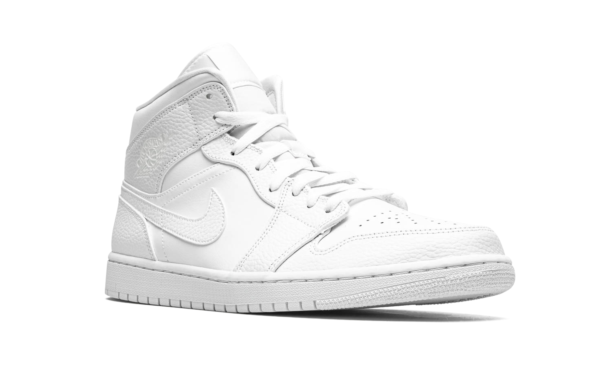 Nike Air Jordan 1 Mid "Triple White" 554724 130