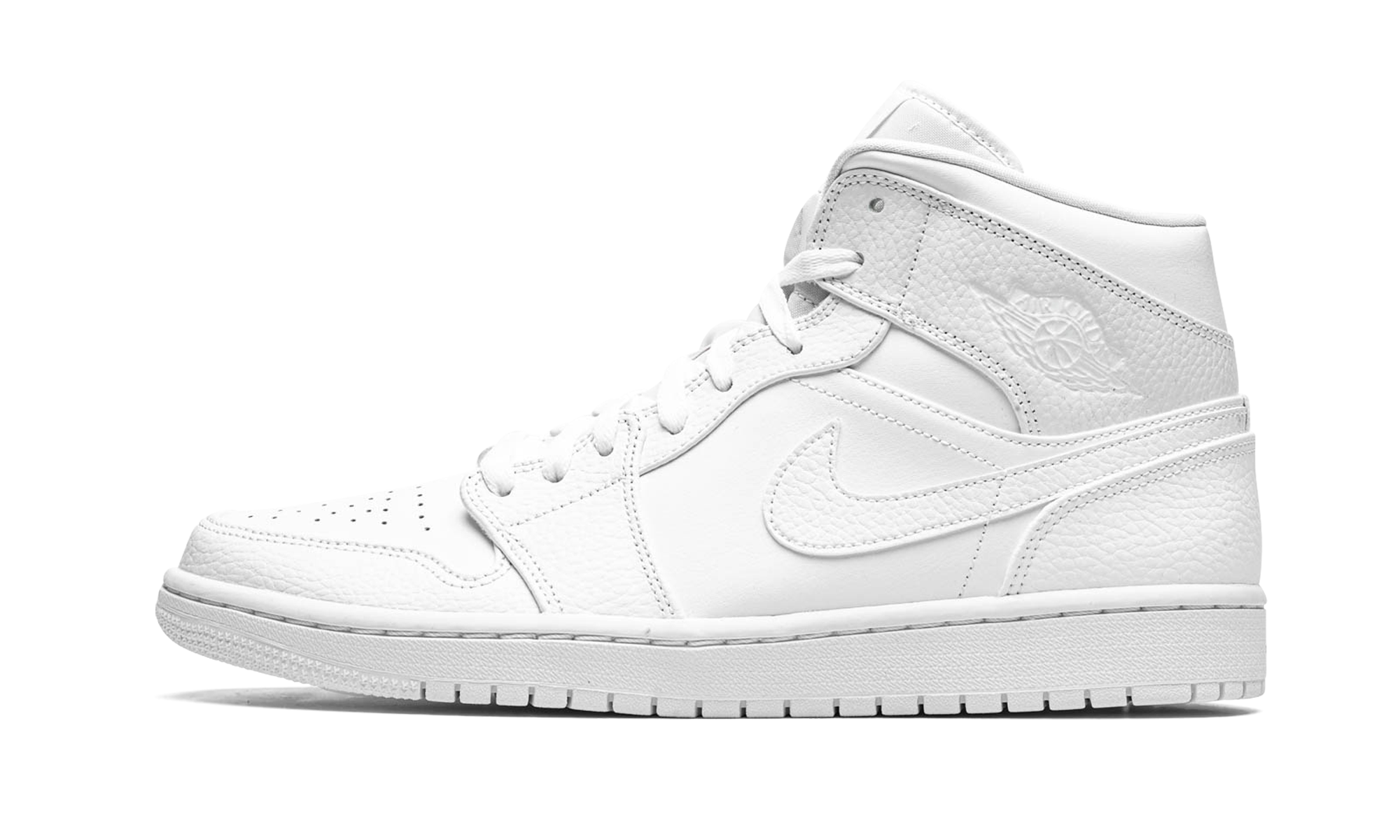 Nike Air Jordan 1 Mid "Triple White" 554724 130