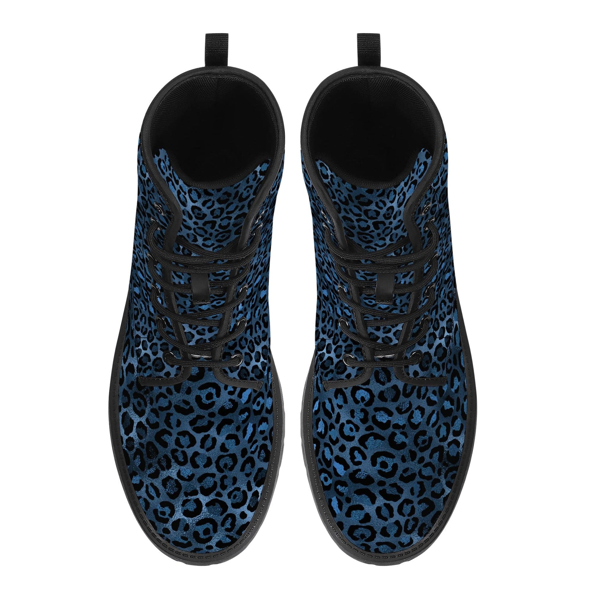 Blue Cheetah Vegan Leather Boots