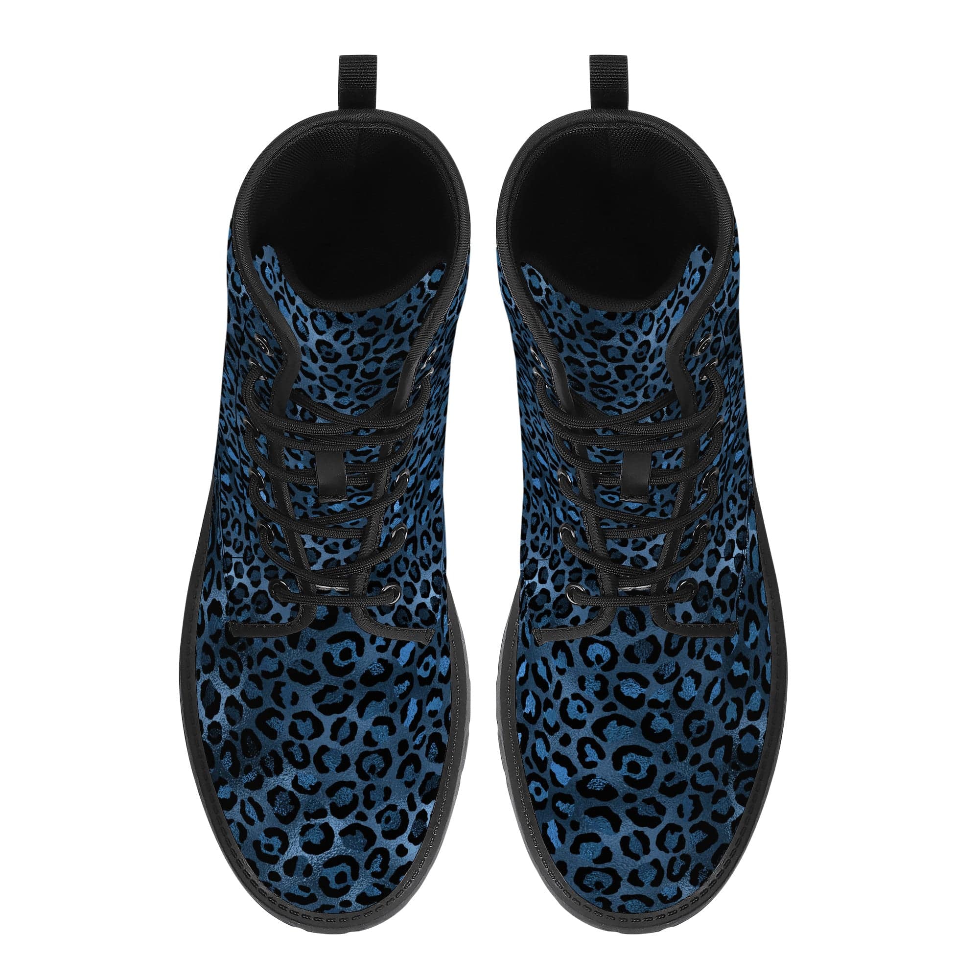 Blue Cheetah Vegan Leather Boots