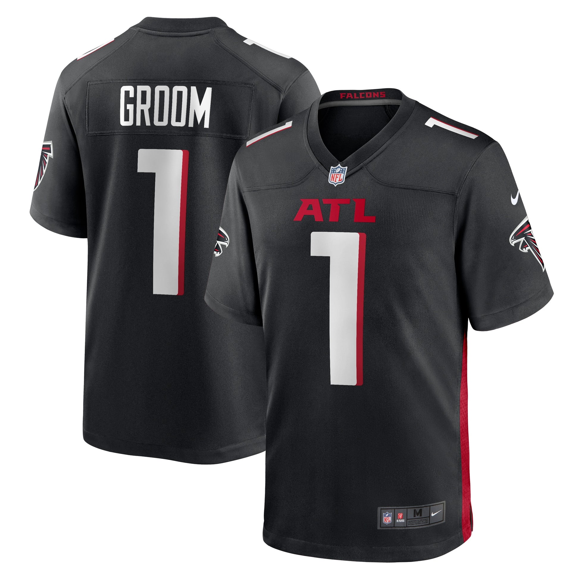Number 1 Groom Atlanta Falcons Nike Game Jersey - Black