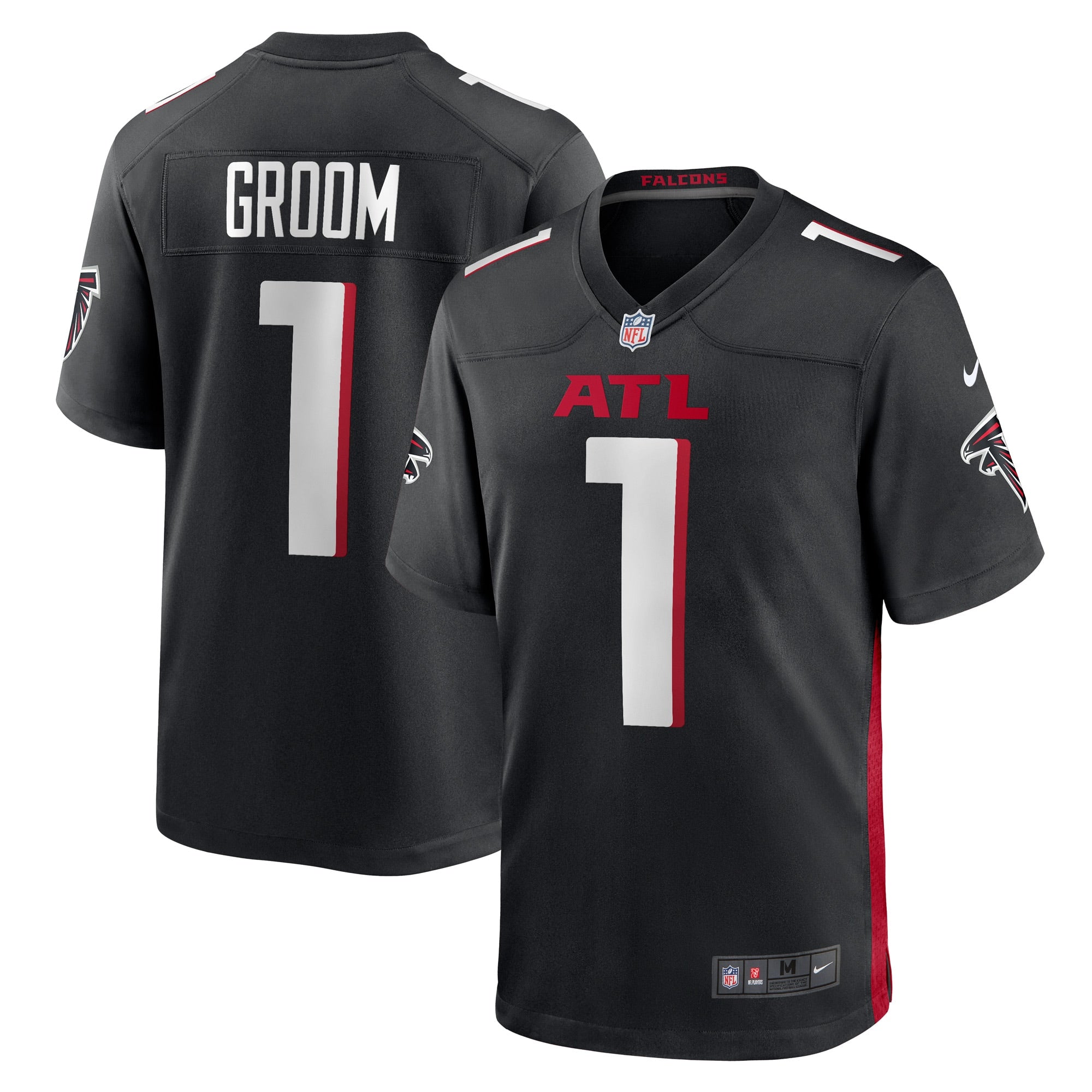 Number 1 Groom Atlanta Falcons Nike Game Jersey - Black