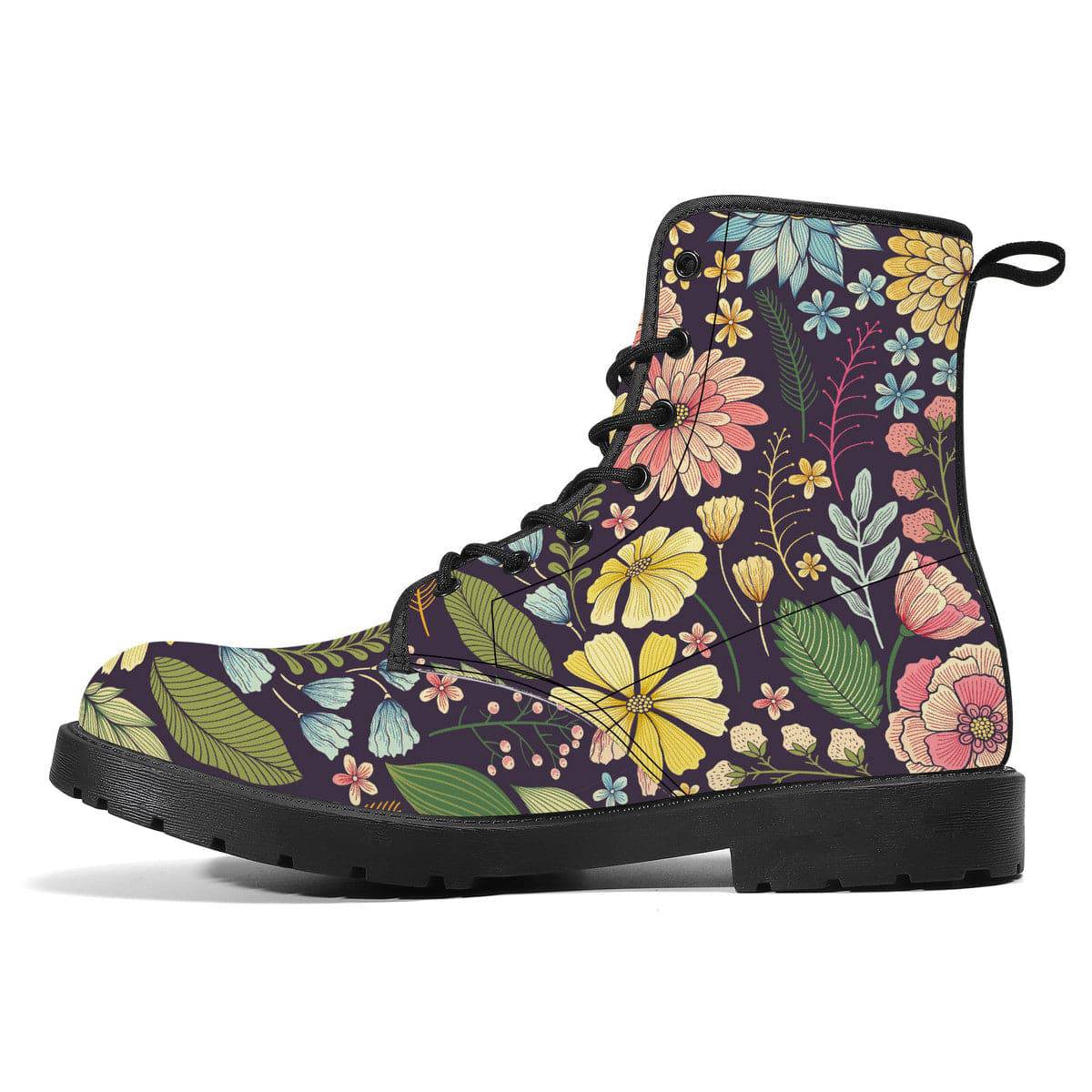 Vintage Botanical Vegan Leather Boots