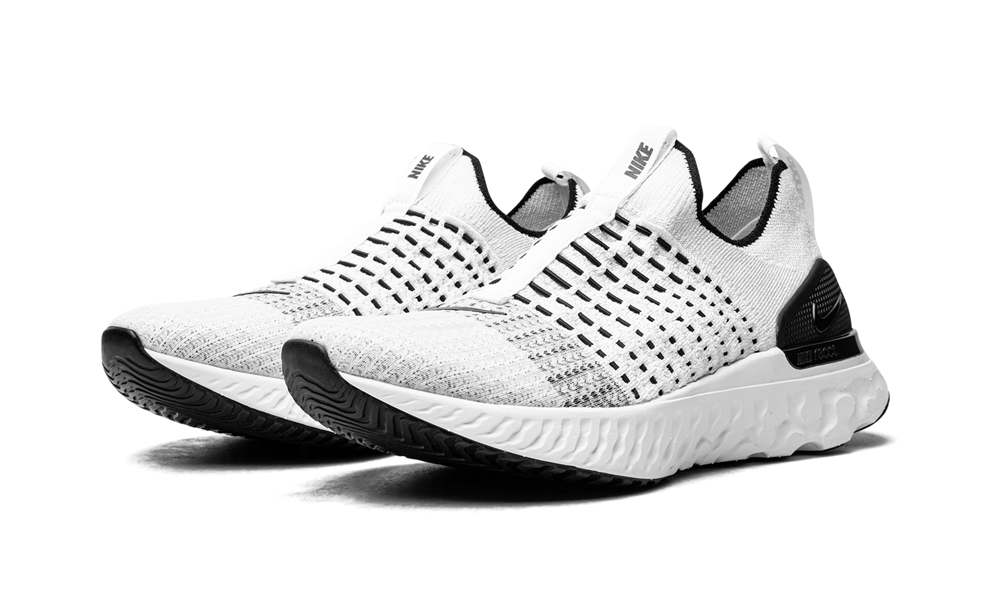 React Phantom Run Flyknit "white/white-black-pure Platinum" - 2