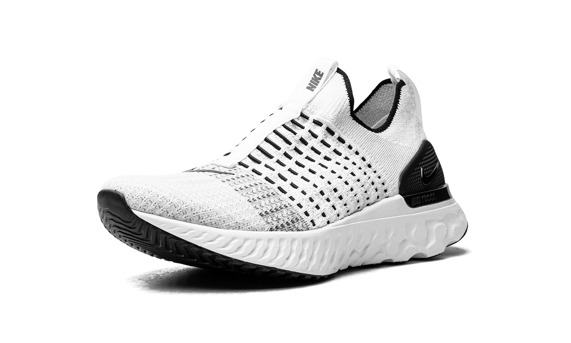 React Phantom Run Flyknit "white/white-black-pure Platinum" - 4