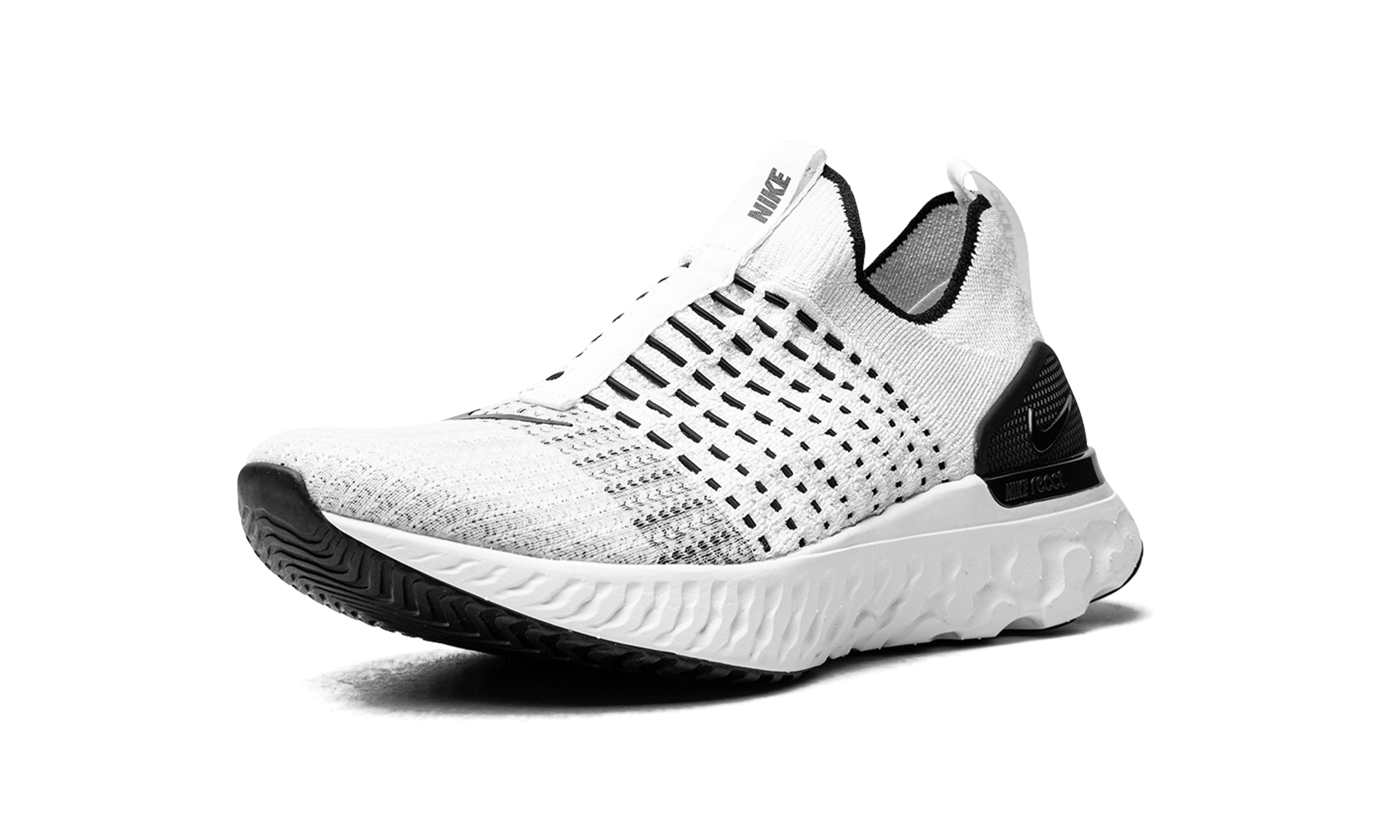 React Phantom Run Flyknit "white/white-black-pure Platinum" - 4