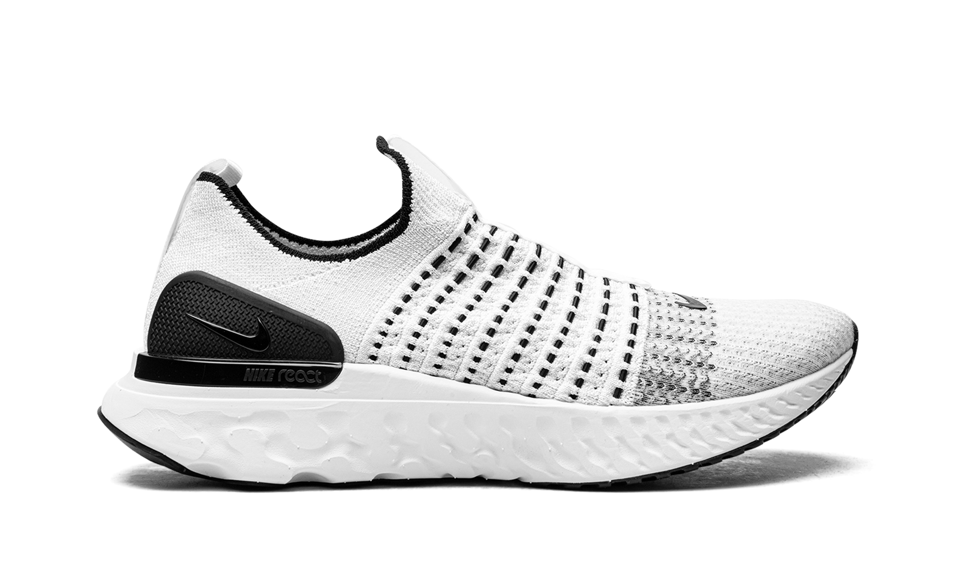 React Phantom Run Flyknit "white/white-black-pure Platinum" - 6