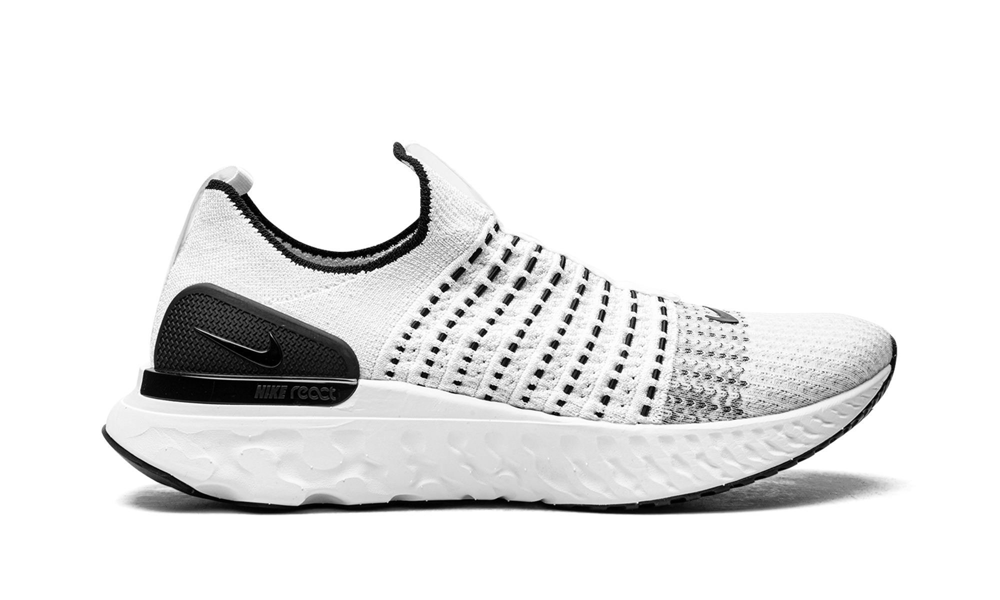 React Phantom Run Flyknit "white/white-black-pure Platinum" - 6