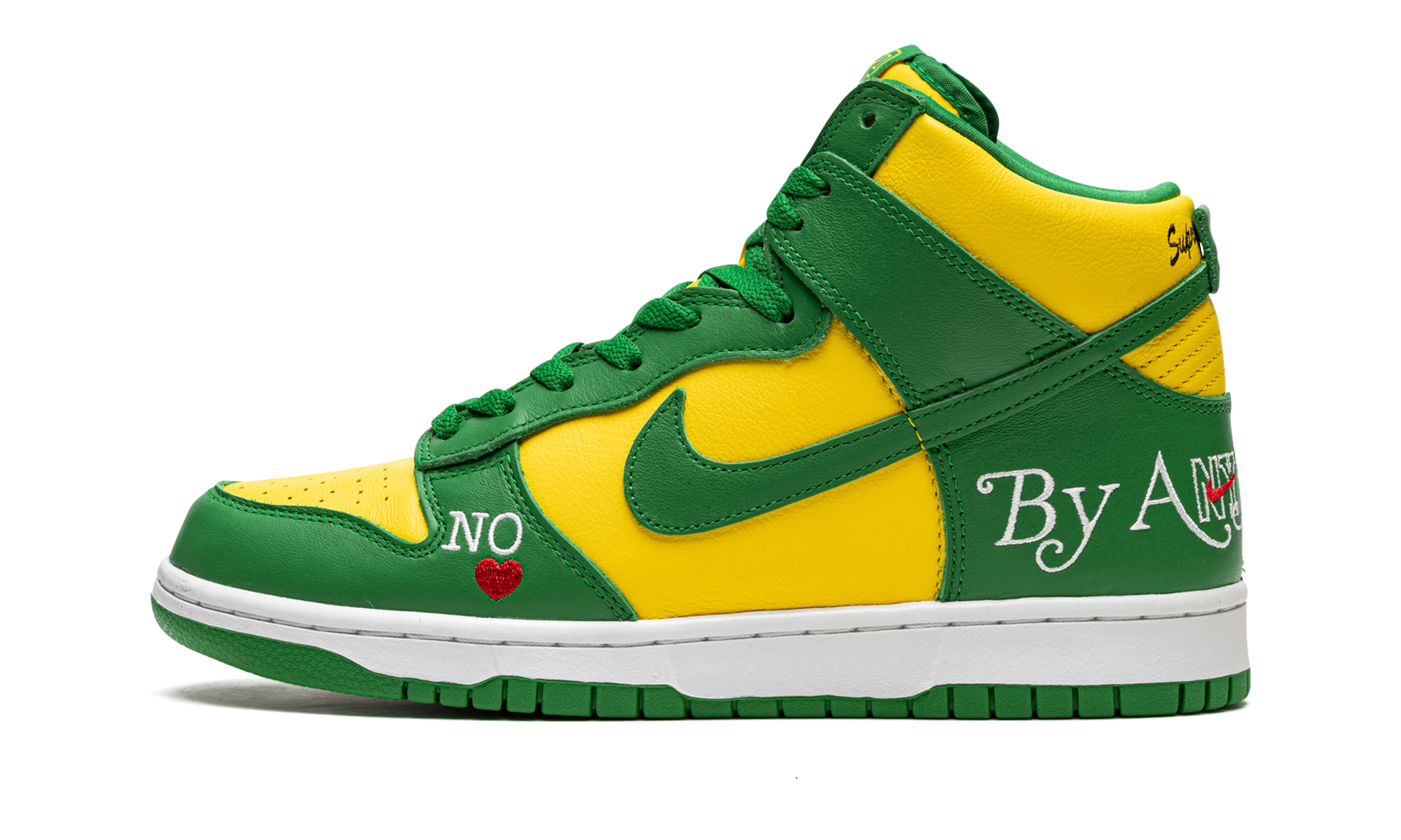 Sb Dunk High "supreme - By Any Means - Green/yellow" - 1