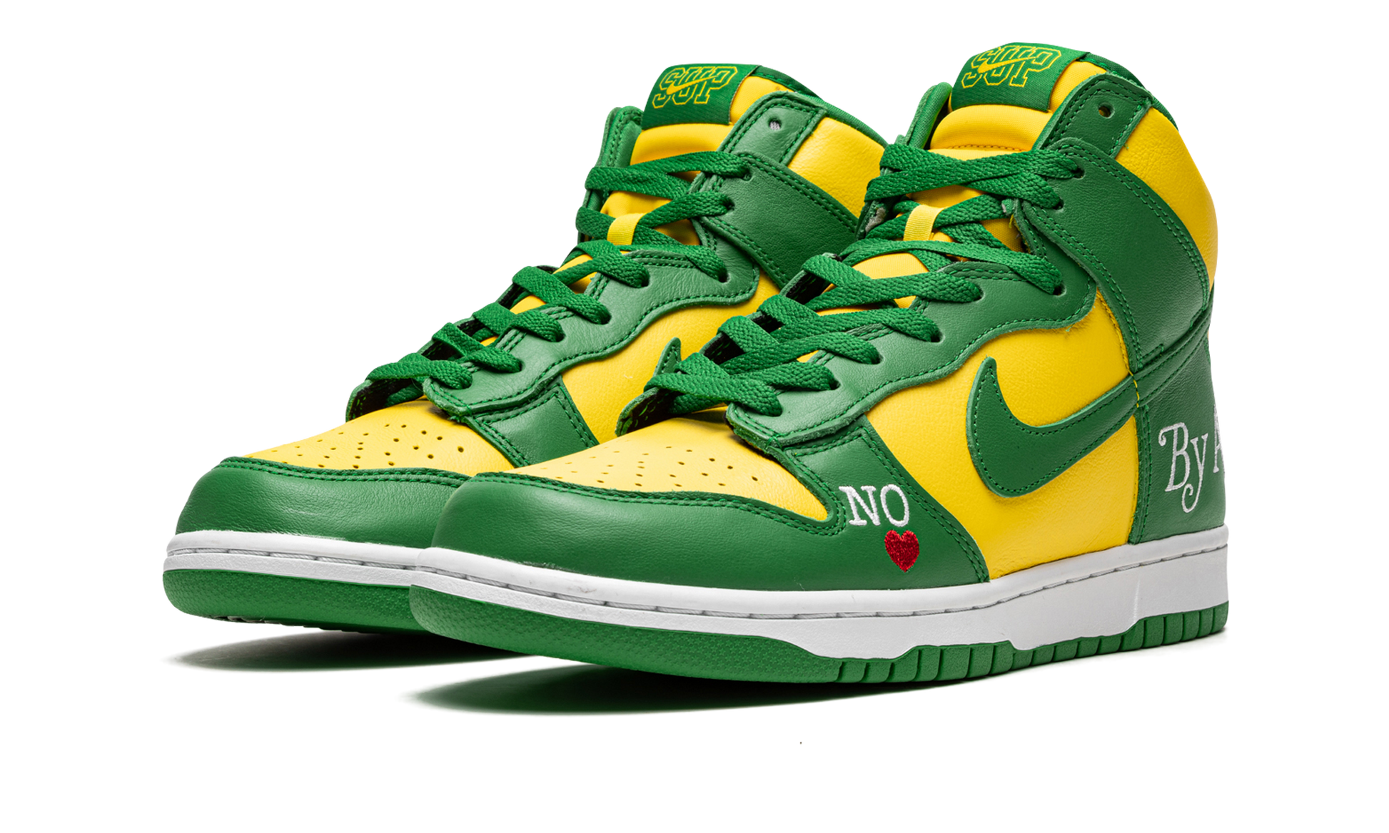 Sb Dunk High "supreme - By Any Means - Green/yellow" - 2