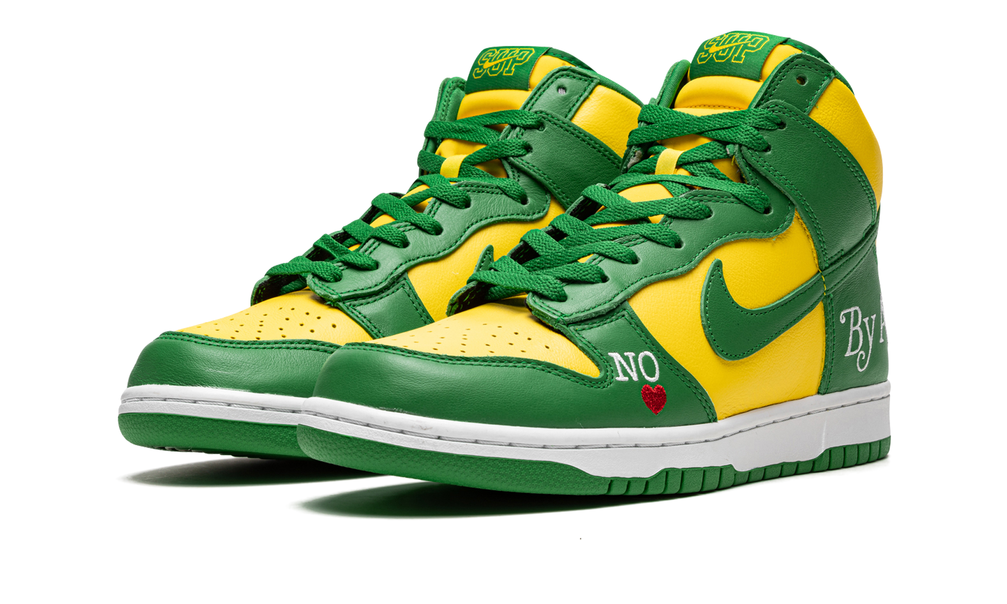 Sb Dunk High "supreme - By Any Means - Green/yellow" - 2