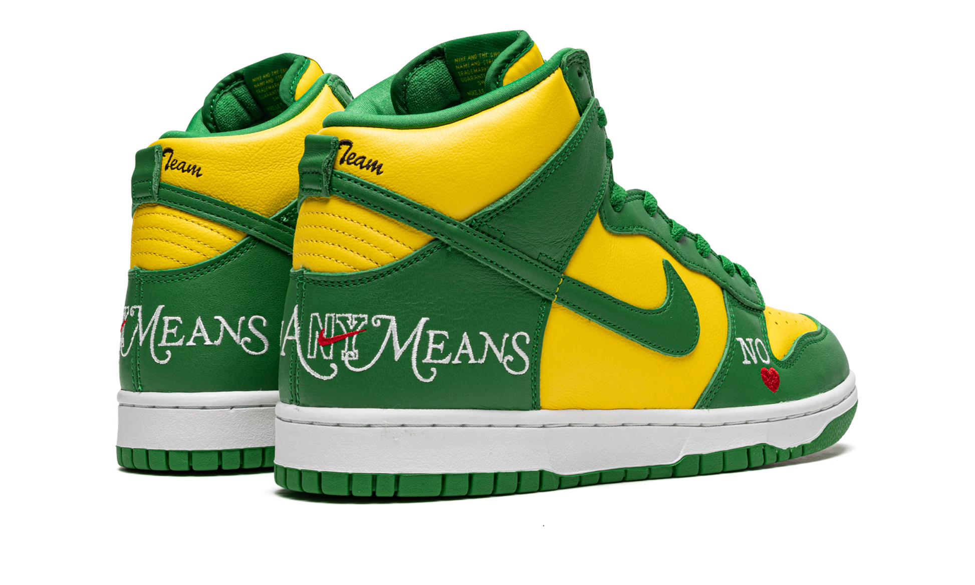 Sb Dunk High "supreme - By Any Means - Green/yellow" - 3