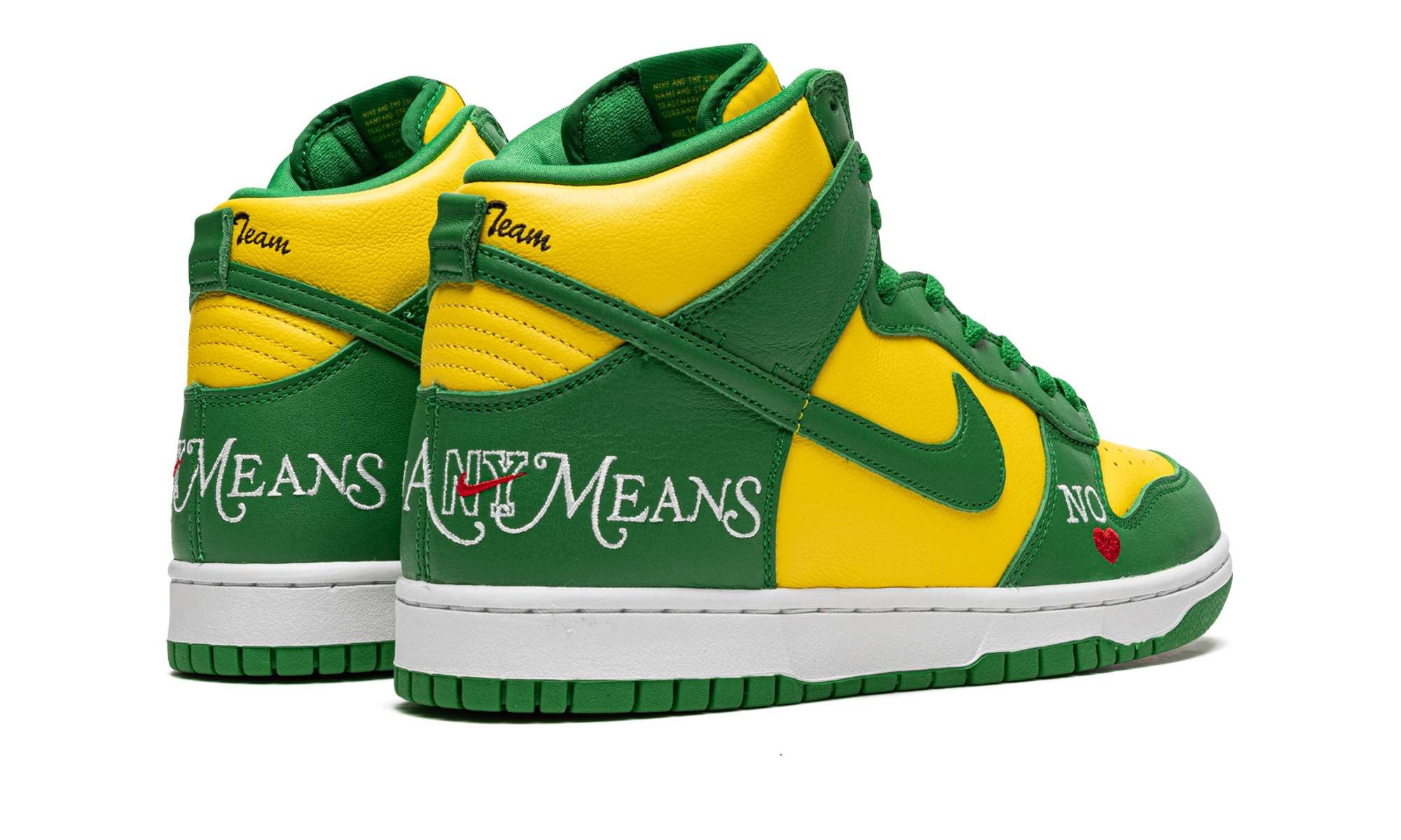 Sb Dunk High "supreme - By Any Means - Green/yellow" - 3