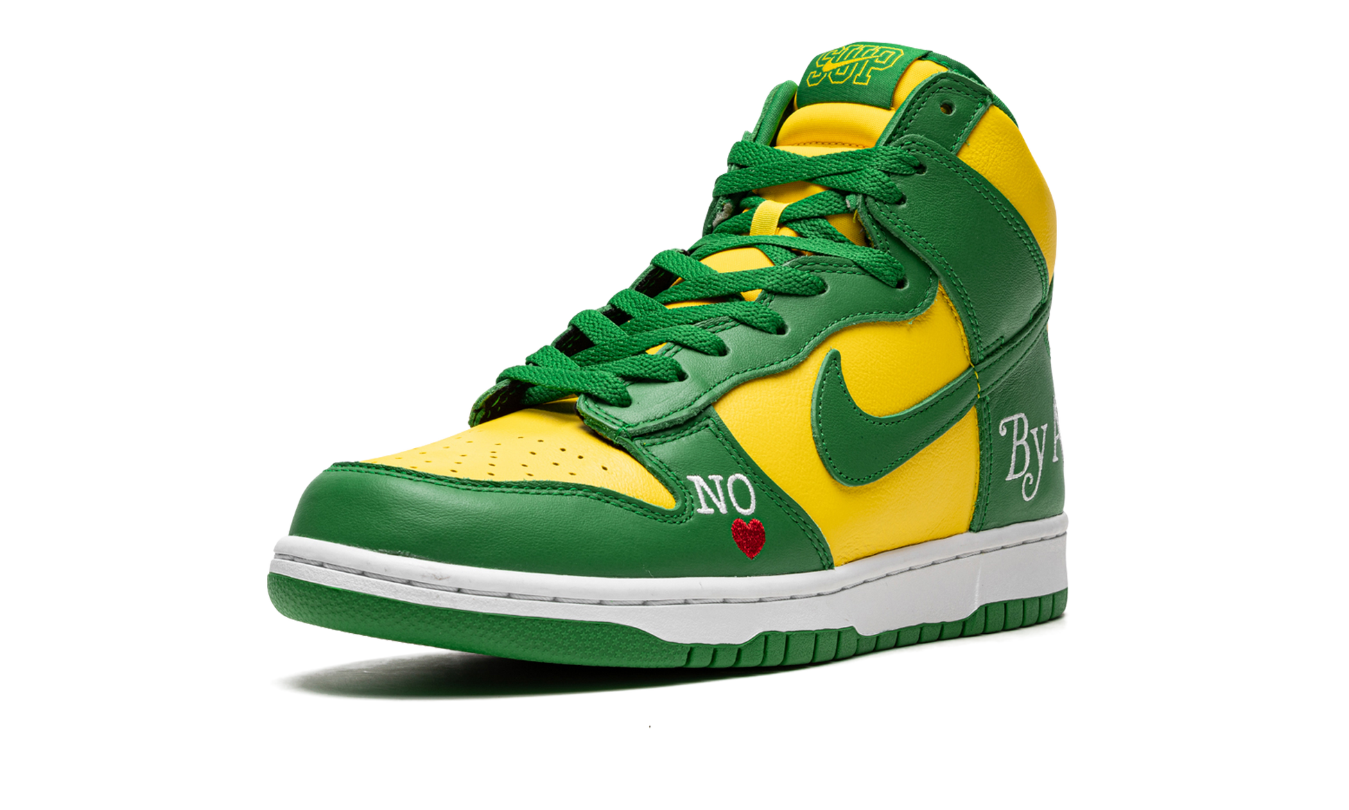 Sb Dunk High "supreme - By Any Means - Green/yellow" - 4