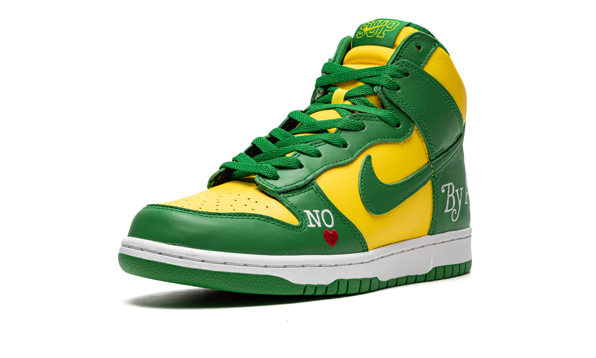 Sb Dunk High "supreme - By Any Means - Green/yellow" - 4