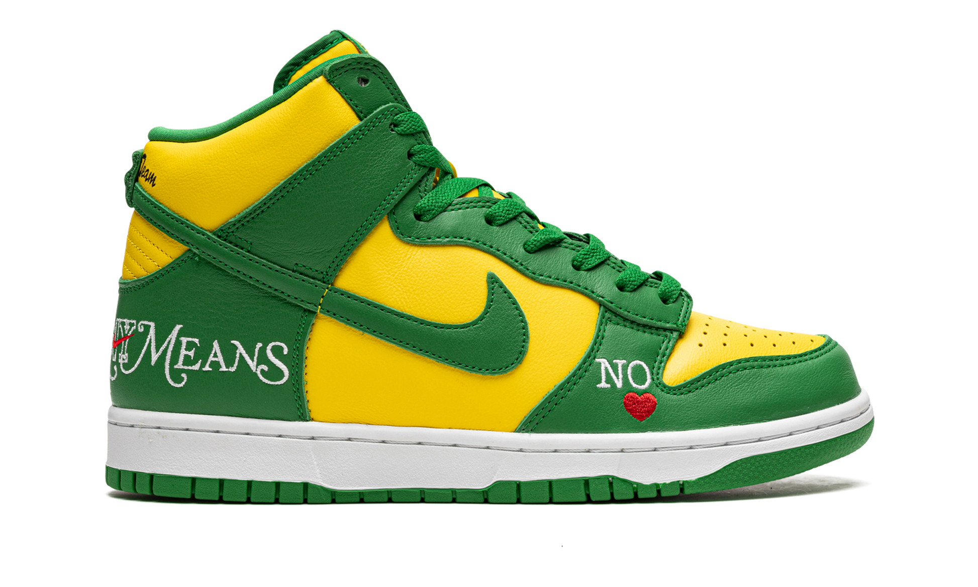 Sb Dunk High "supreme - By Any Means - Green/yellow" - 6