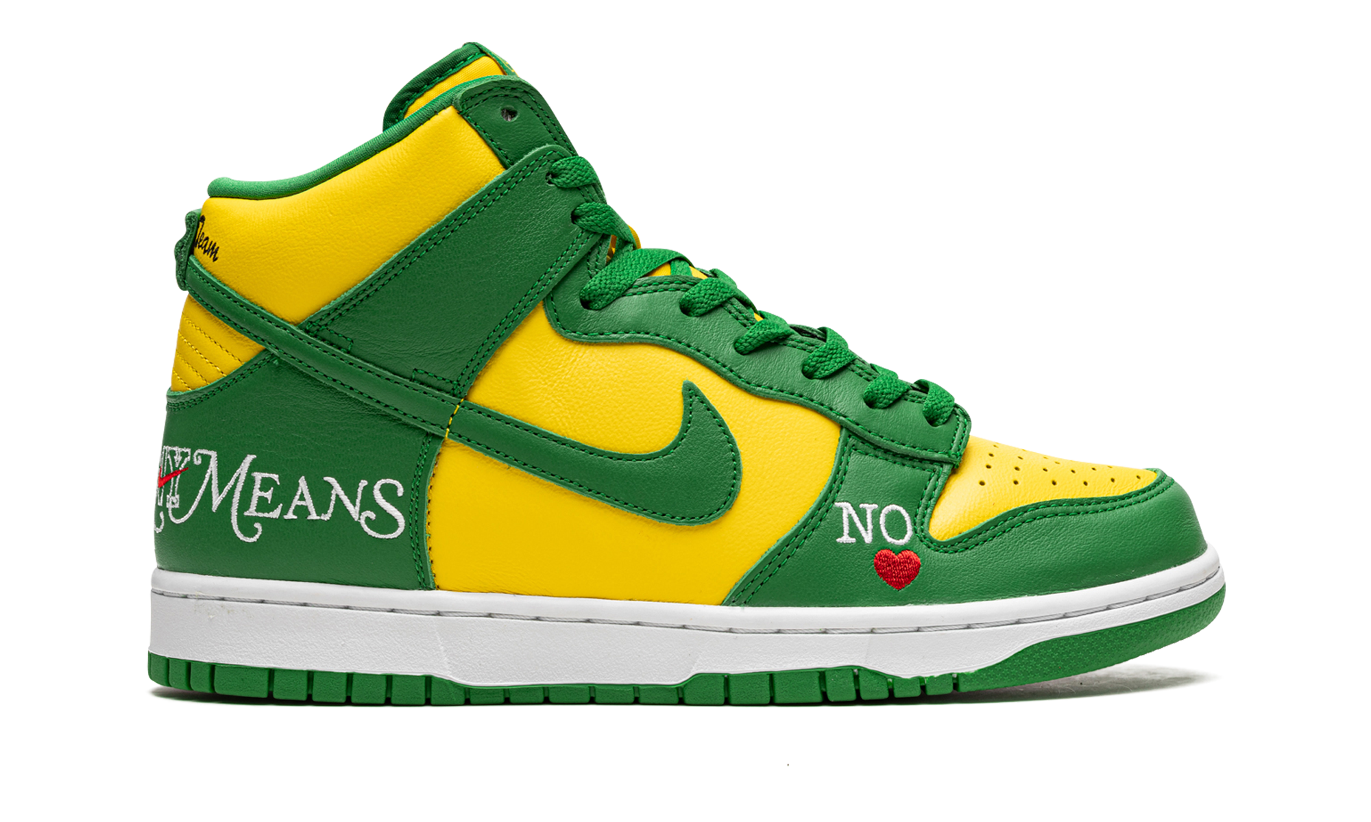 Sb Dunk High "supreme - By Any Means - Green/yellow" - 6