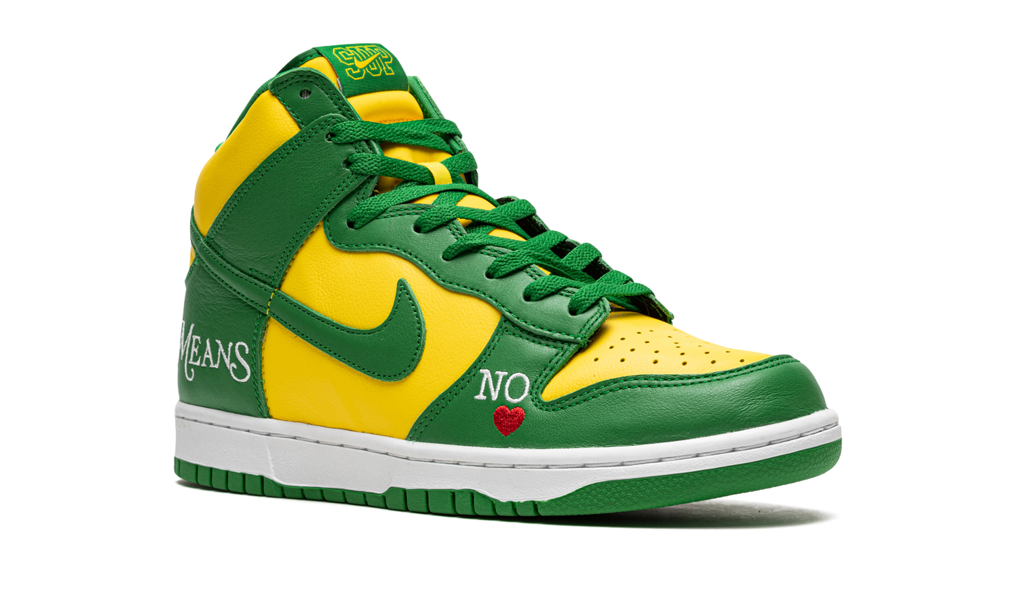 Sb Dunk High "supreme - By Any Means - Green/yellow" - 7