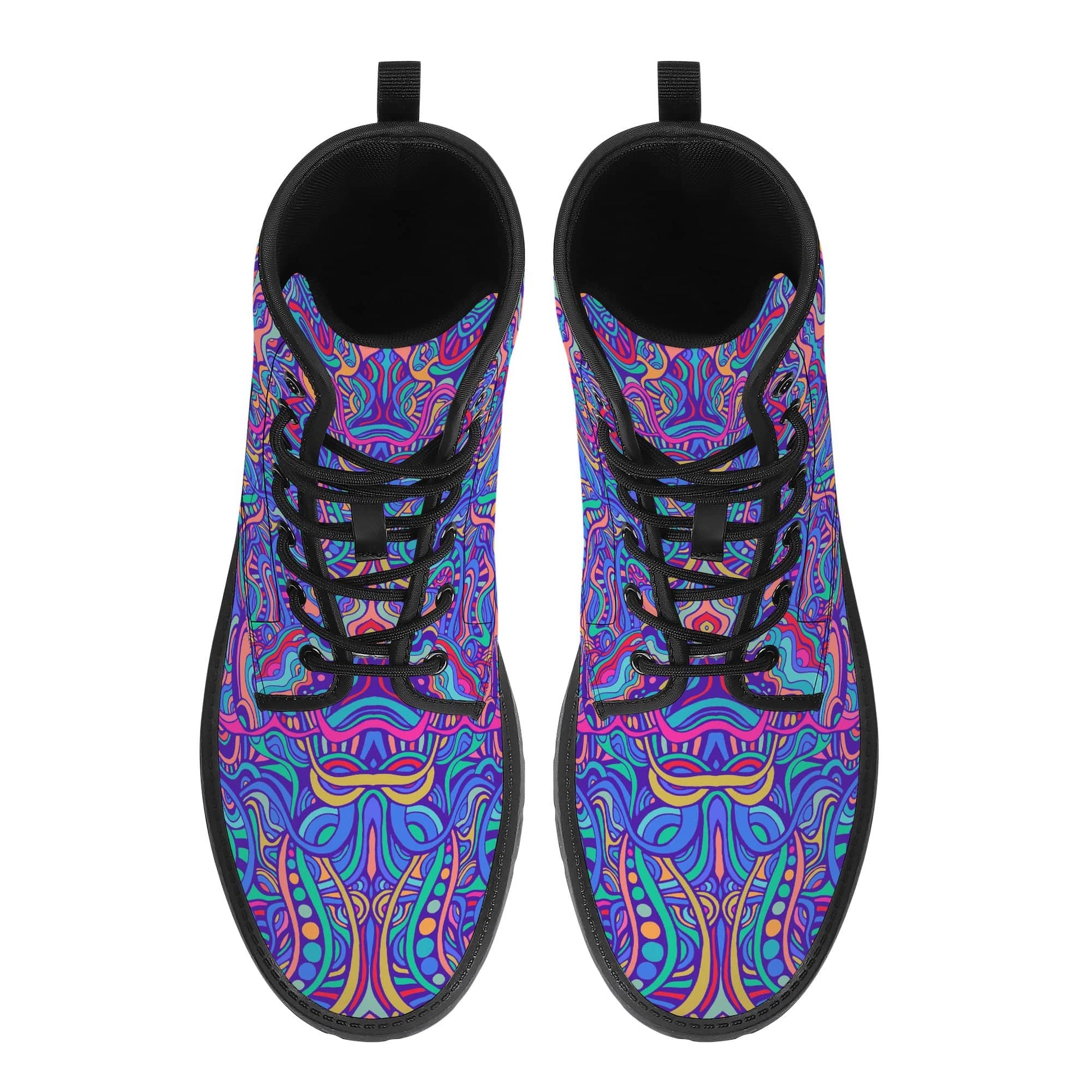 Psychedelic Aurora Vegan Leather Boots