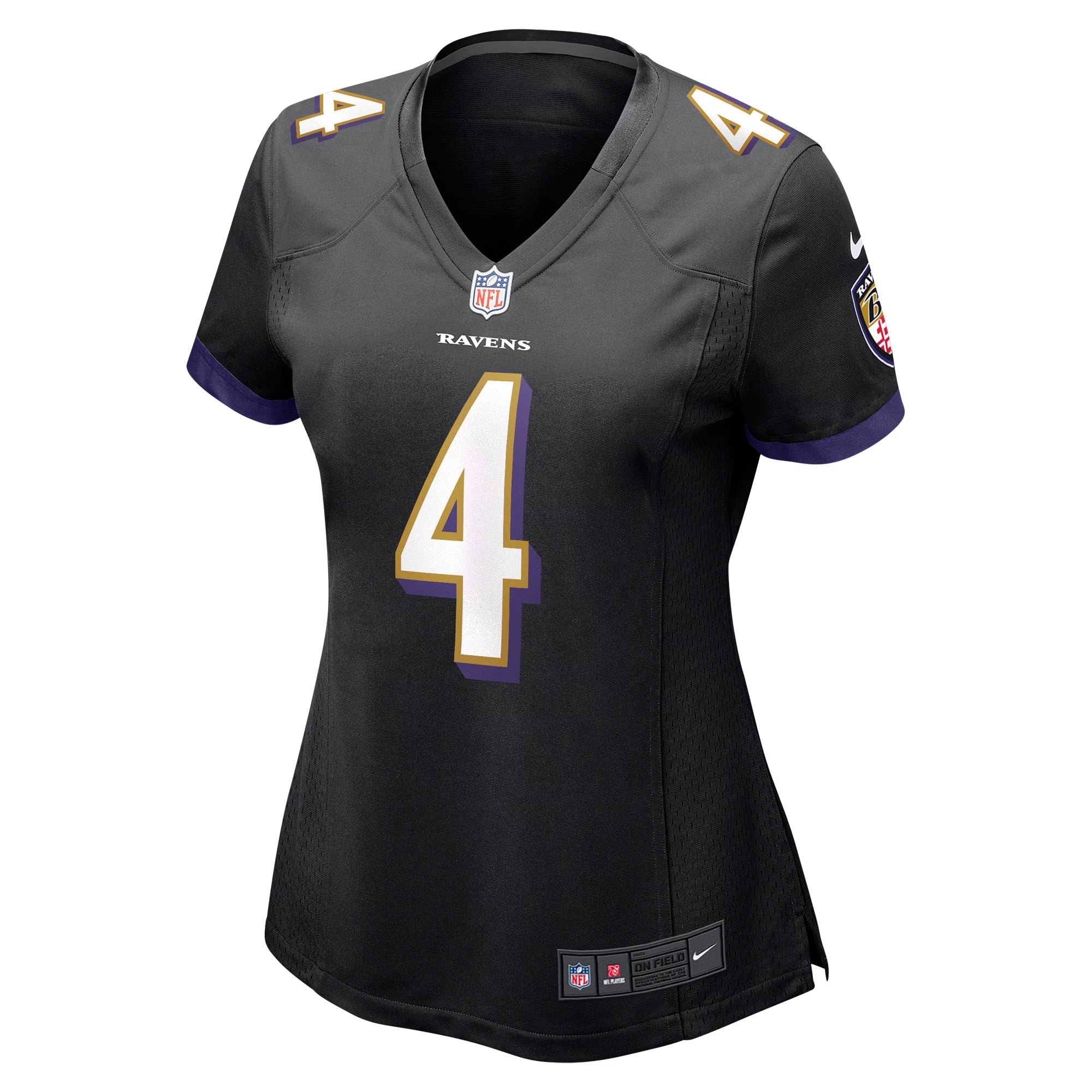 Zay Flowers Baltimore Ravens Nike Women's Alternate Game Jersey - Black