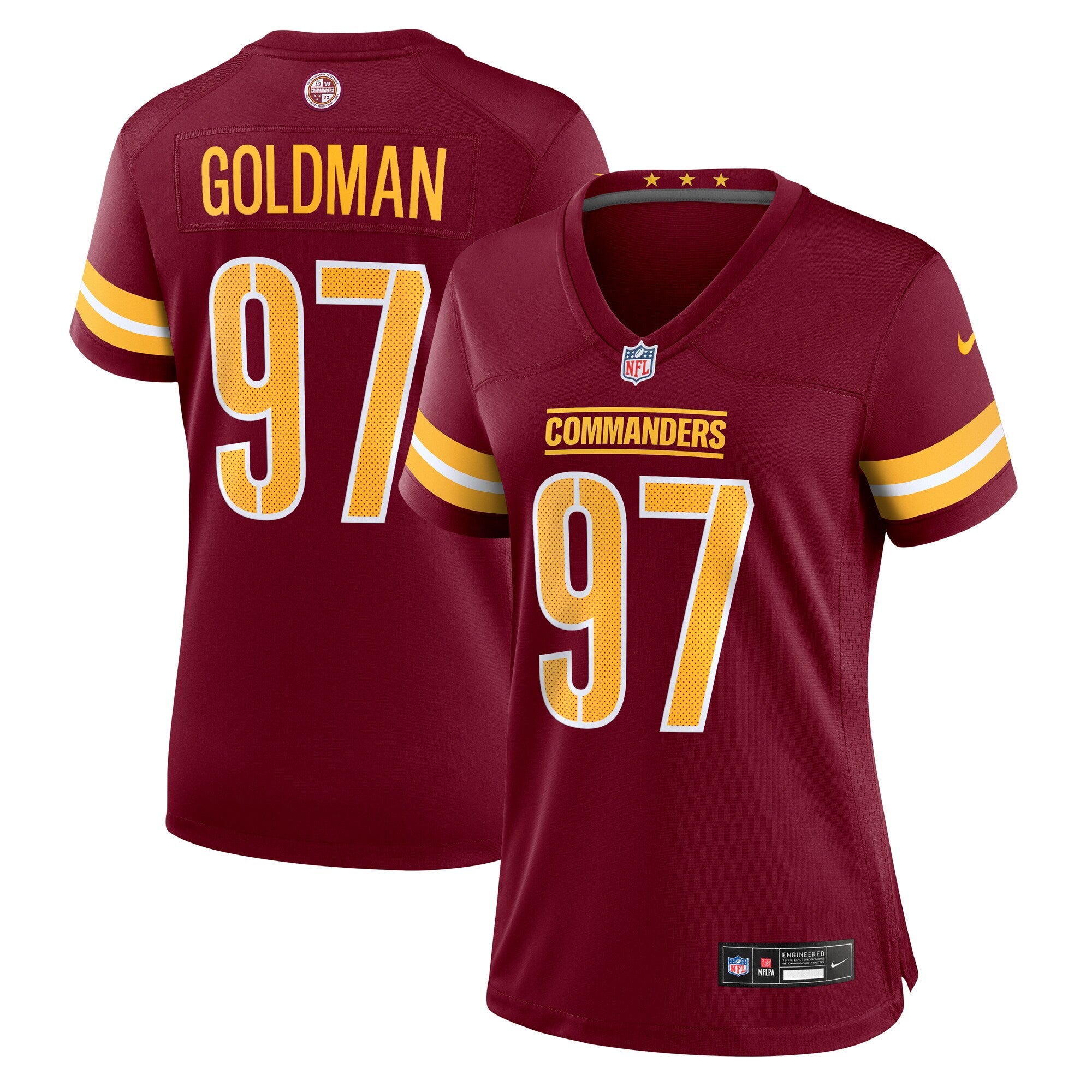 Eddie Goldman Washington Commanders Nike Women's Team Game Jersey -  Burgundy