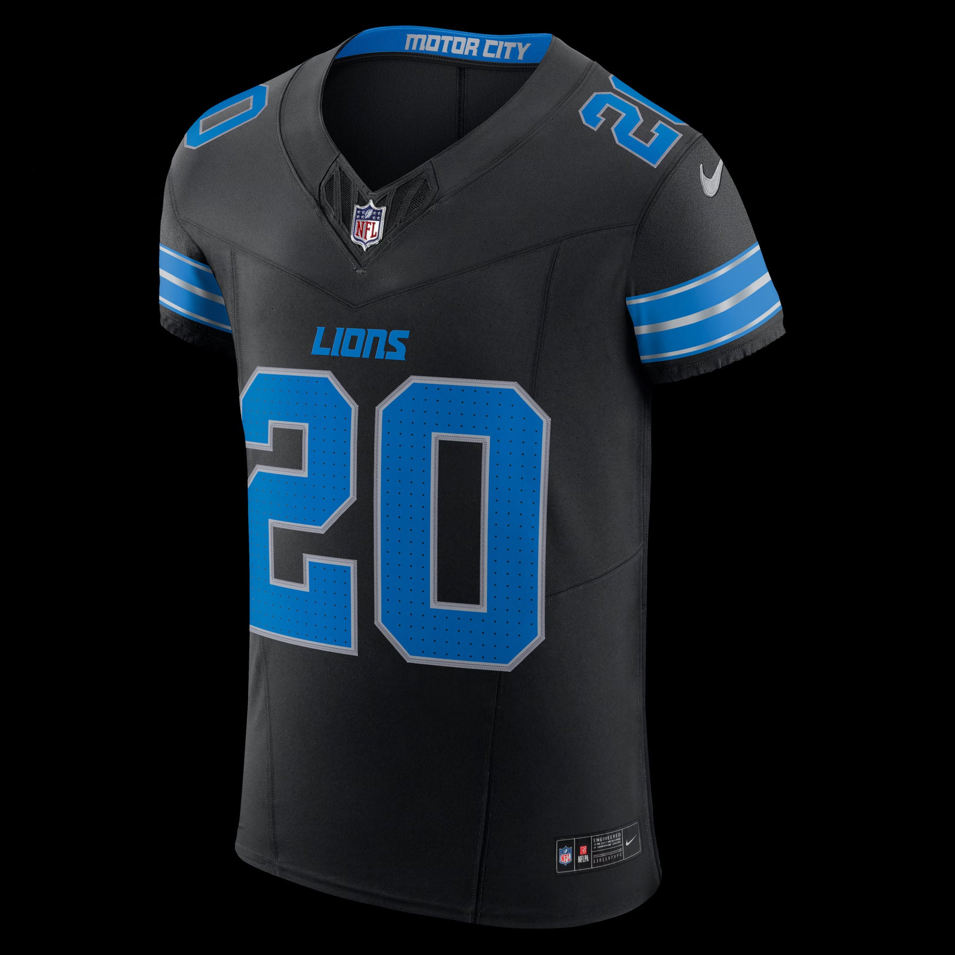 Barry Sanders Detroit Lions Nike Alternate Vapor F.U.S.E. Elite Jersey - Black