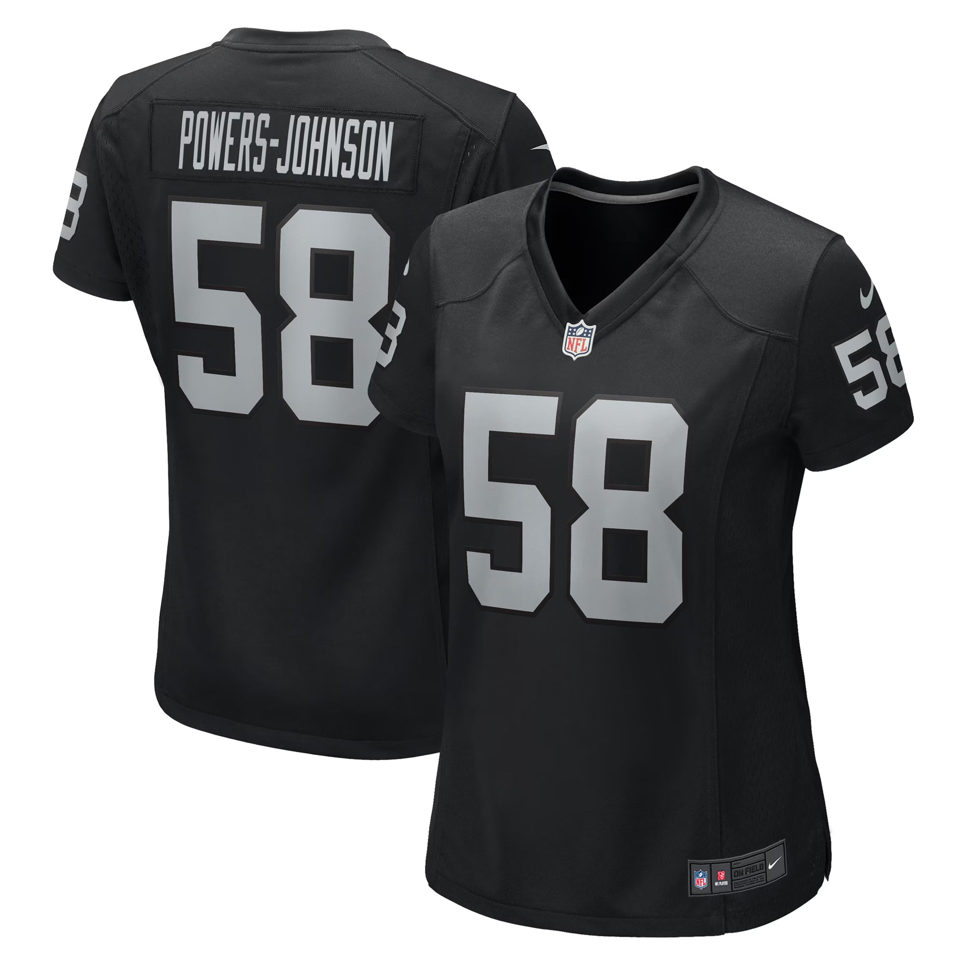Jackson Powers-Johnson Las Vegas Raiders Nike Women's  Game Jersey -  Black