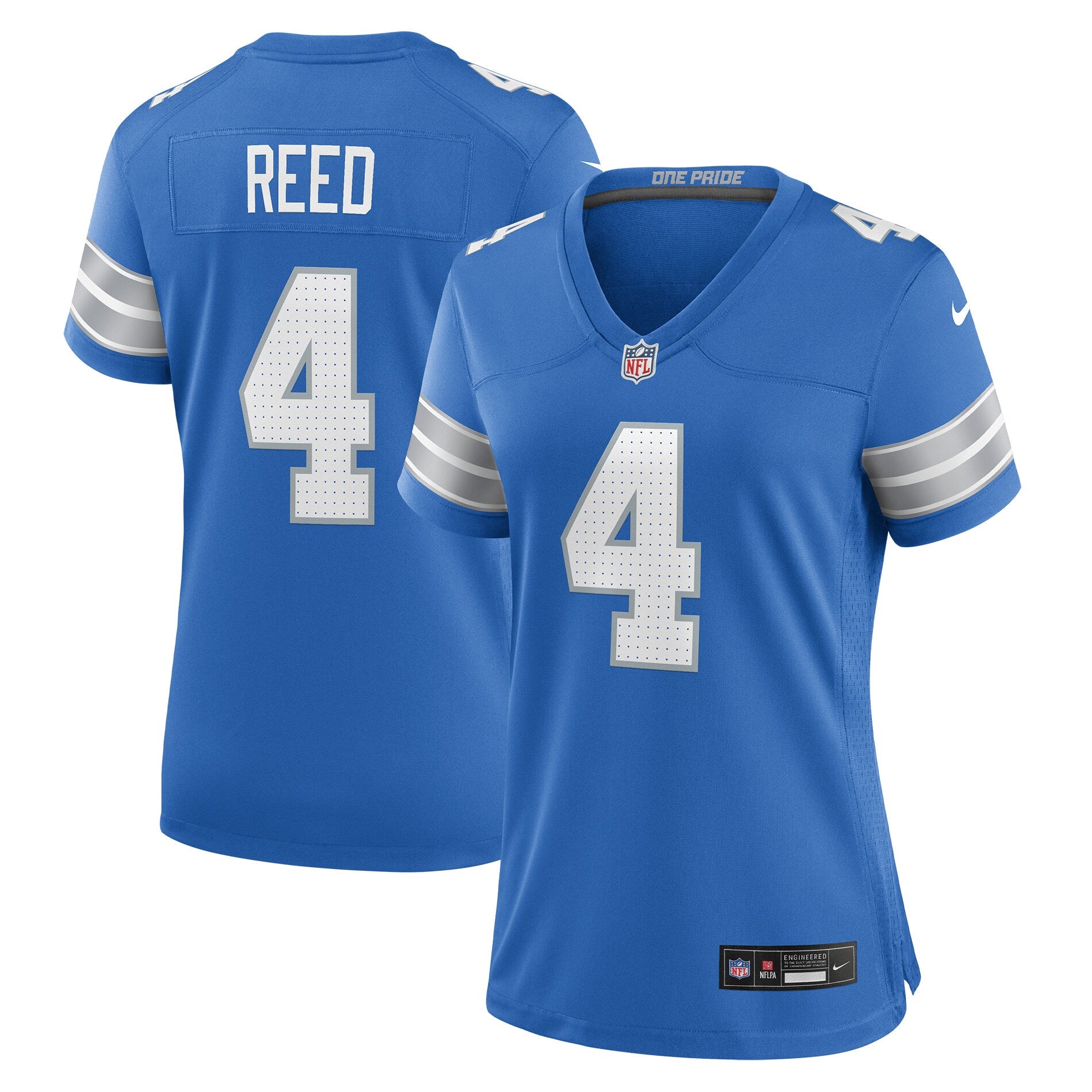 D.J. Reed Detroit Lions Nike Women's Team Game Jersey -  Blue