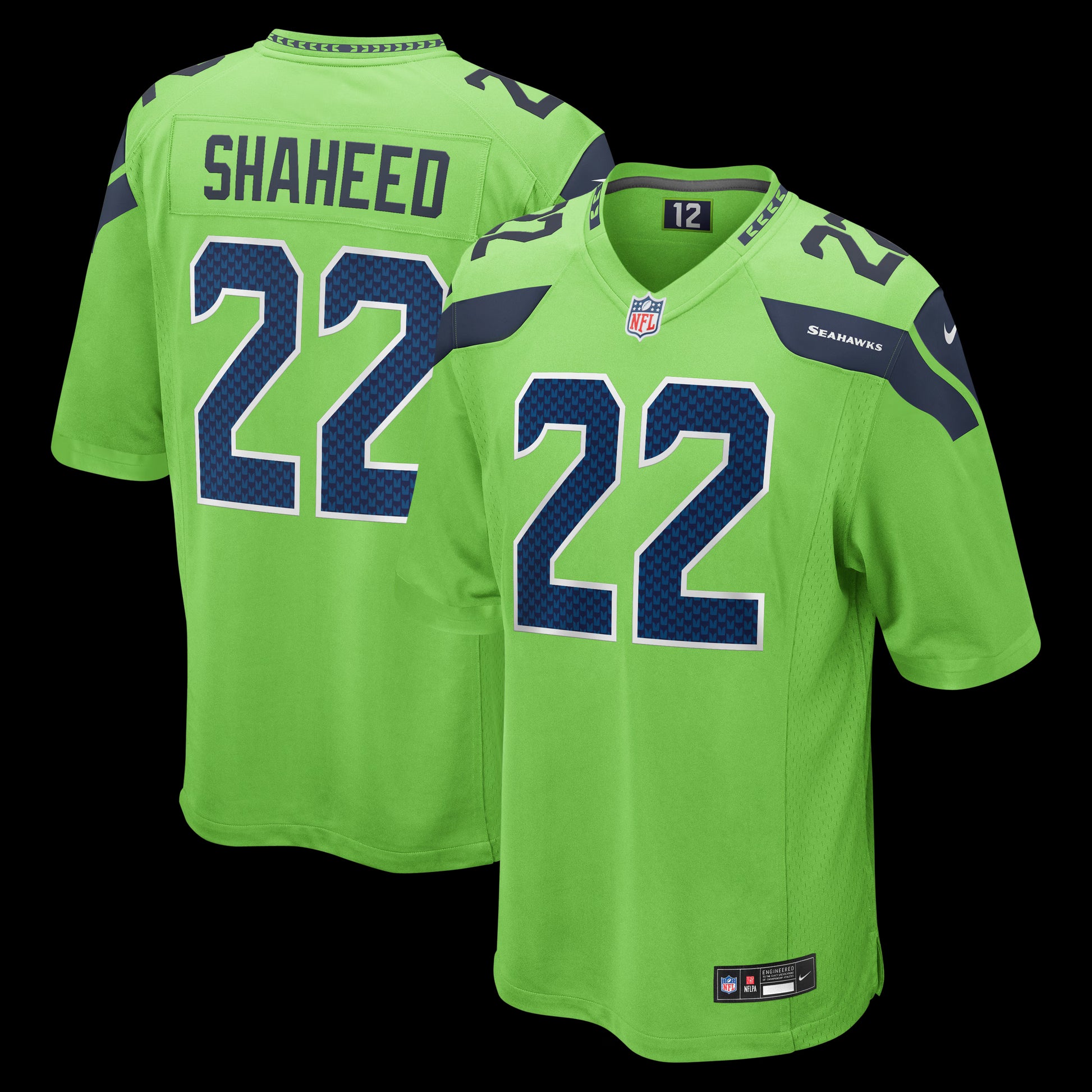 Rashid Shaheed Seattle Seahawks Nike Alternate 2  Game Jersey -  Neon Green
