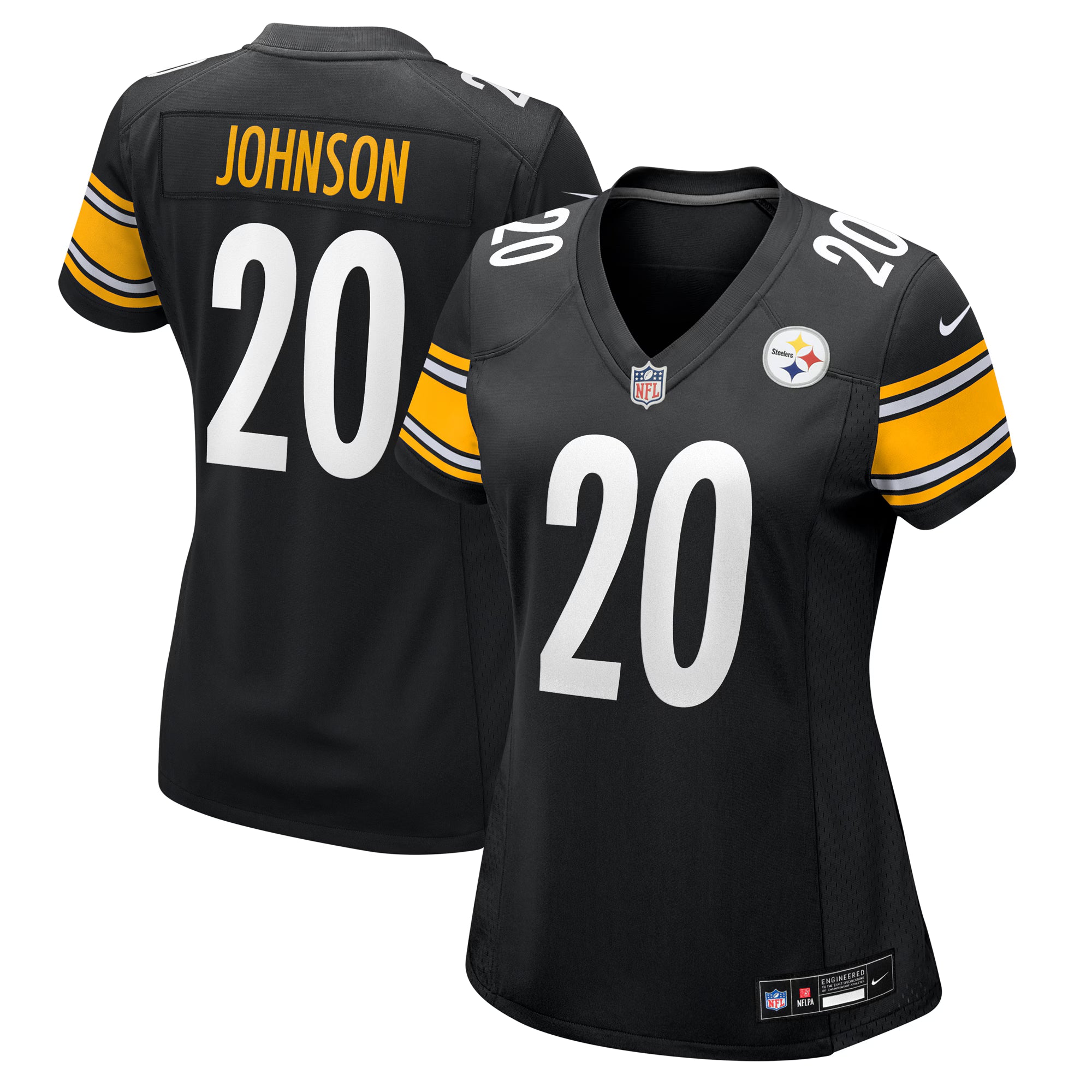 Kaleb Johnson Pittsburgh Steelers Nike Women's Team Game Jersey -  Black