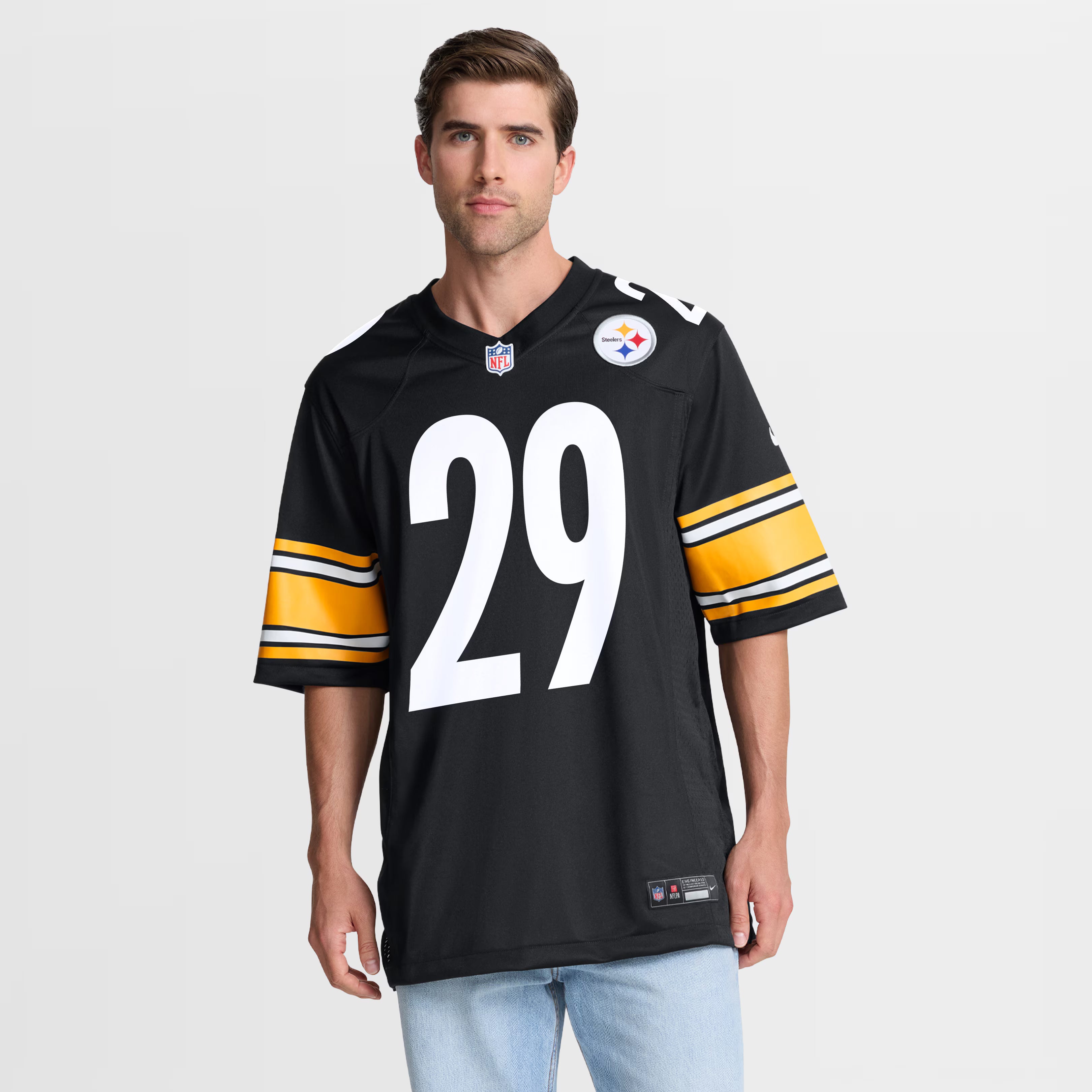 Kyle Dugger Pittsburgh Steelers Nike Team  Game Jersey -  Black
