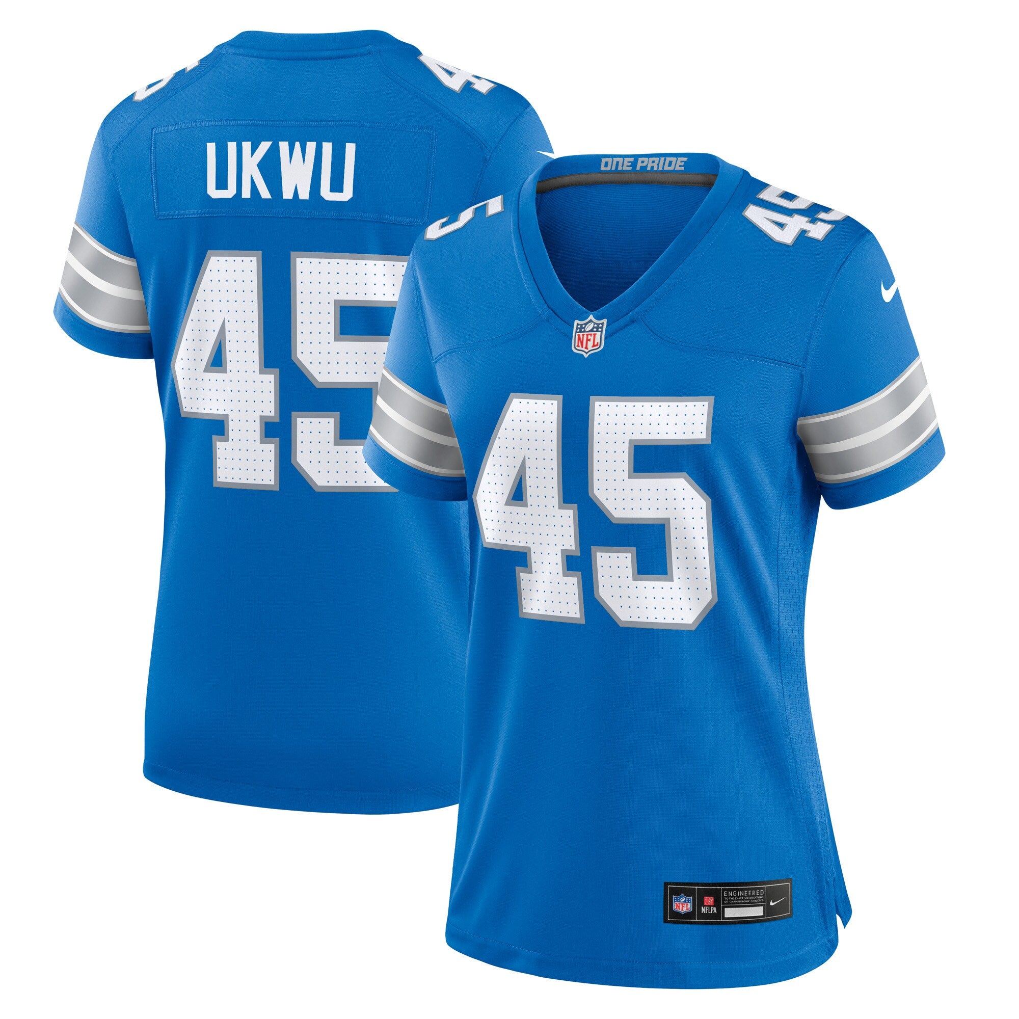 Isaac Ukwu Detroit Lions Nike Women's Game Jersey -  Blue