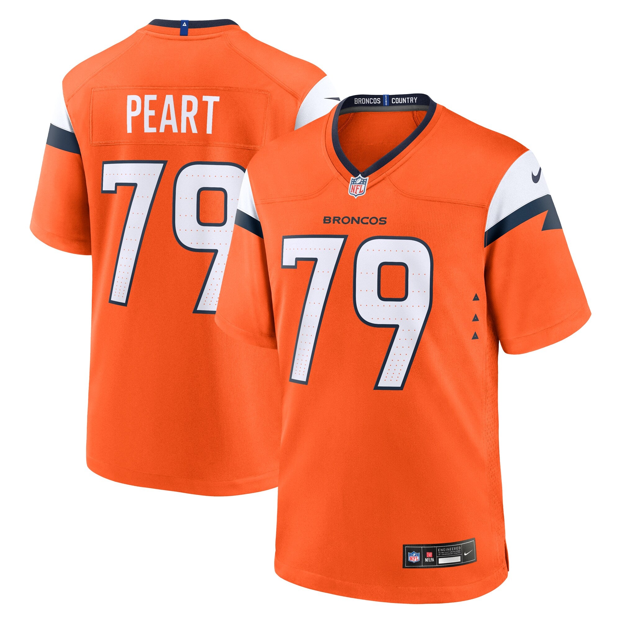 Matt Peart Denver Broncos Nike Team Game Jersey -  Orange